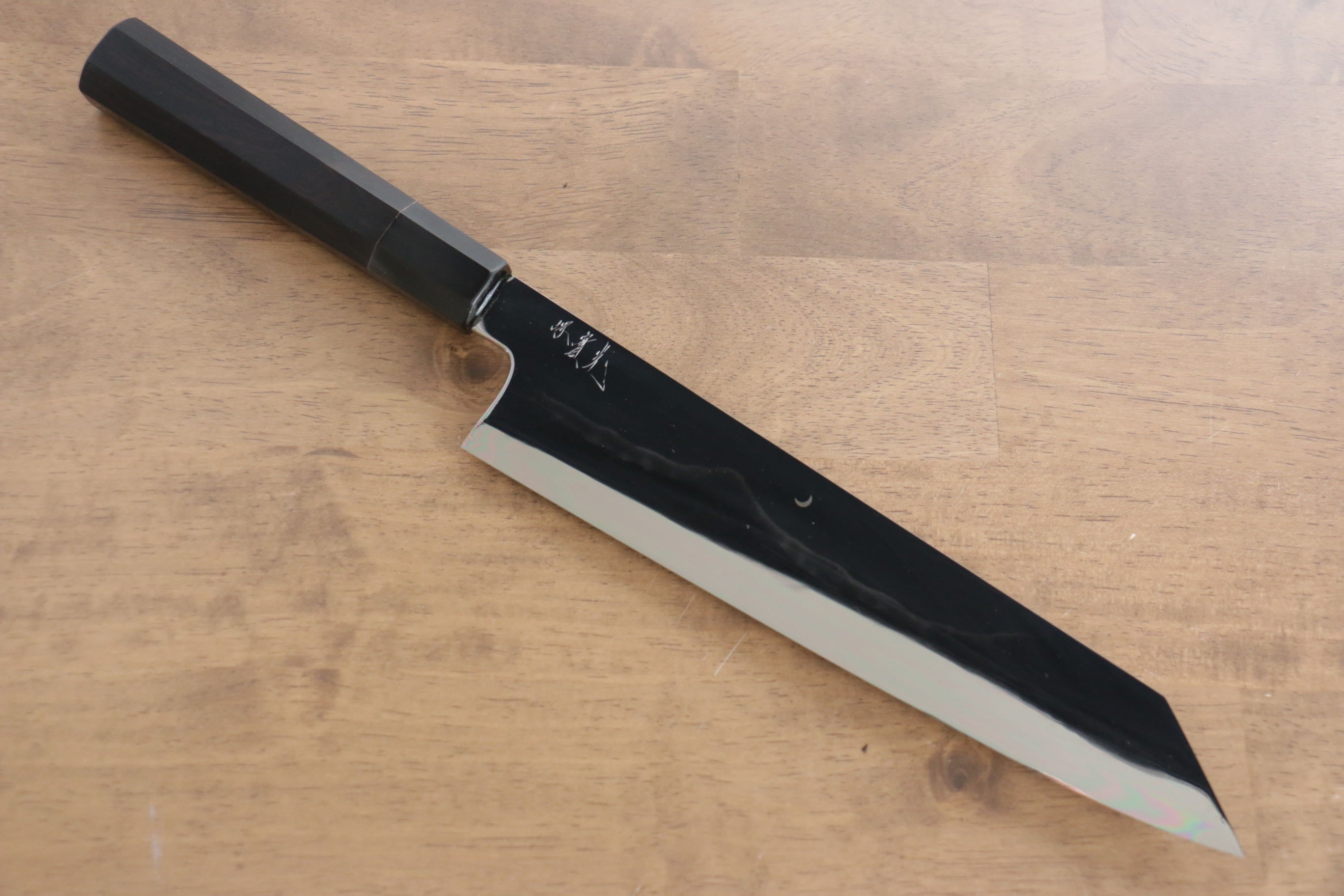 Jikko Fujisan Honyaki White Steel No.3 Kasumitogi Kiritsuke Gyuto 240mm Ebony Wood Handle - Japanny - Best Japanese Knife