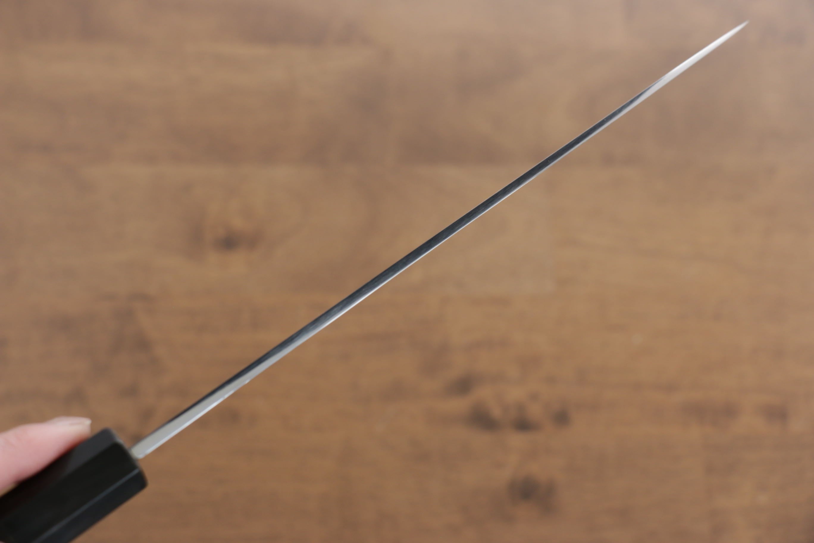 Jikko Fujisan Honyaki White Steel No.3 Gyuto 210mm Ebony Wood Handle Kasumi - Japanny - Best Japanese Knife