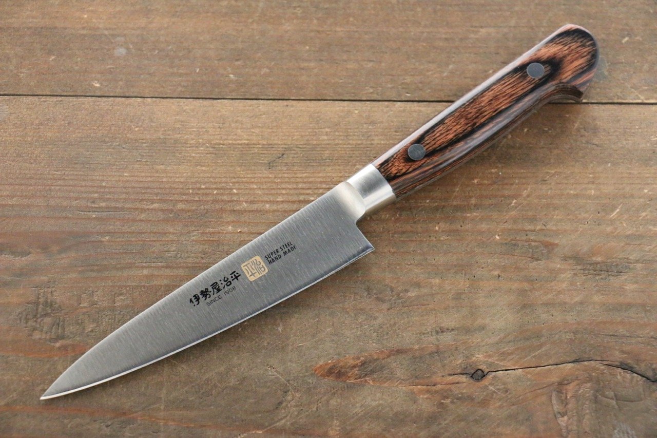 Iseya Molybdenum Petty-Utility 120mm Mahogany Pakka wood Handle - Japanny - Best Japanese Knife