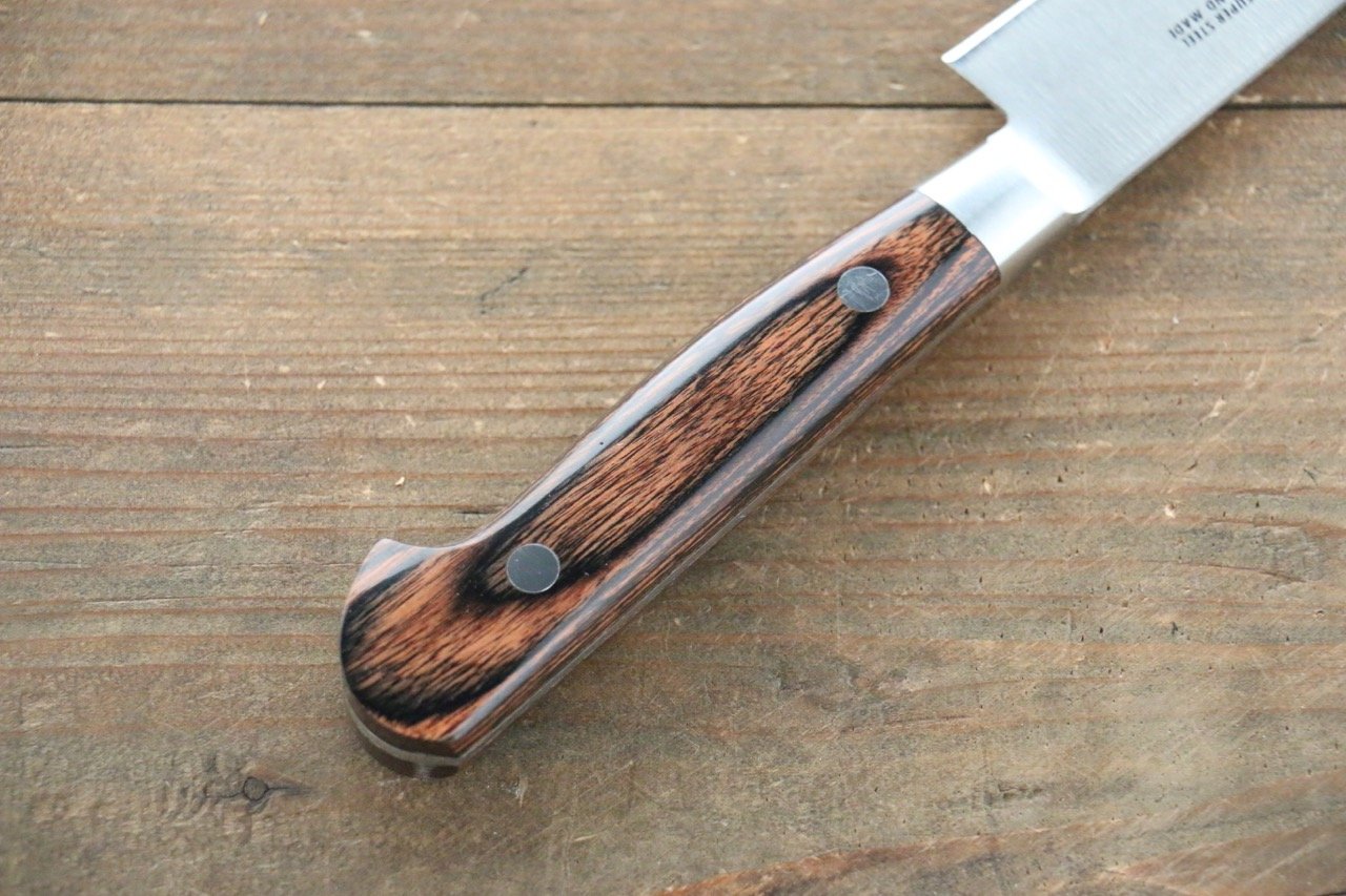 Iseya Molybdenum Petty-Utility 120mm Mahogany Pakka wood Handle - Japanny - Best Japanese Knife