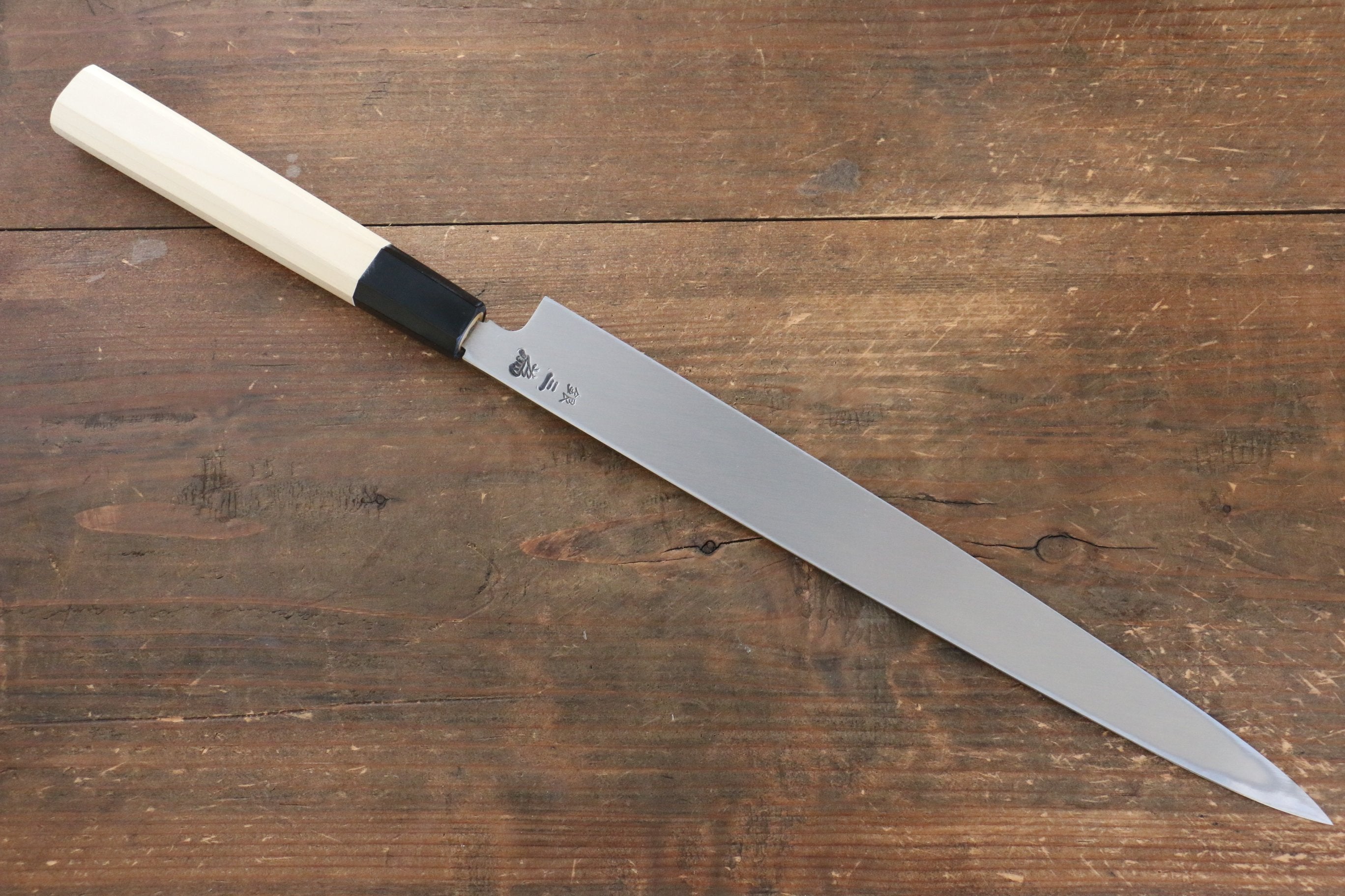 Sakai Takayuki Chef Series Silver Steel No.3 Fuguhiki 270mm Magnolia Handle - Japanny - Best Japanese Knife