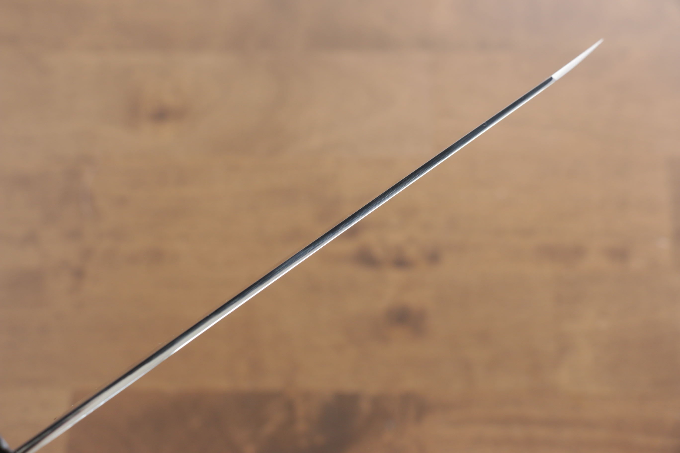 Jikko Honyaki White Steel No.3 Mirrored Finish Kiritsuke Gyuto 210mm Ebony Wood Handle - Japanny - Best Japanese Knife