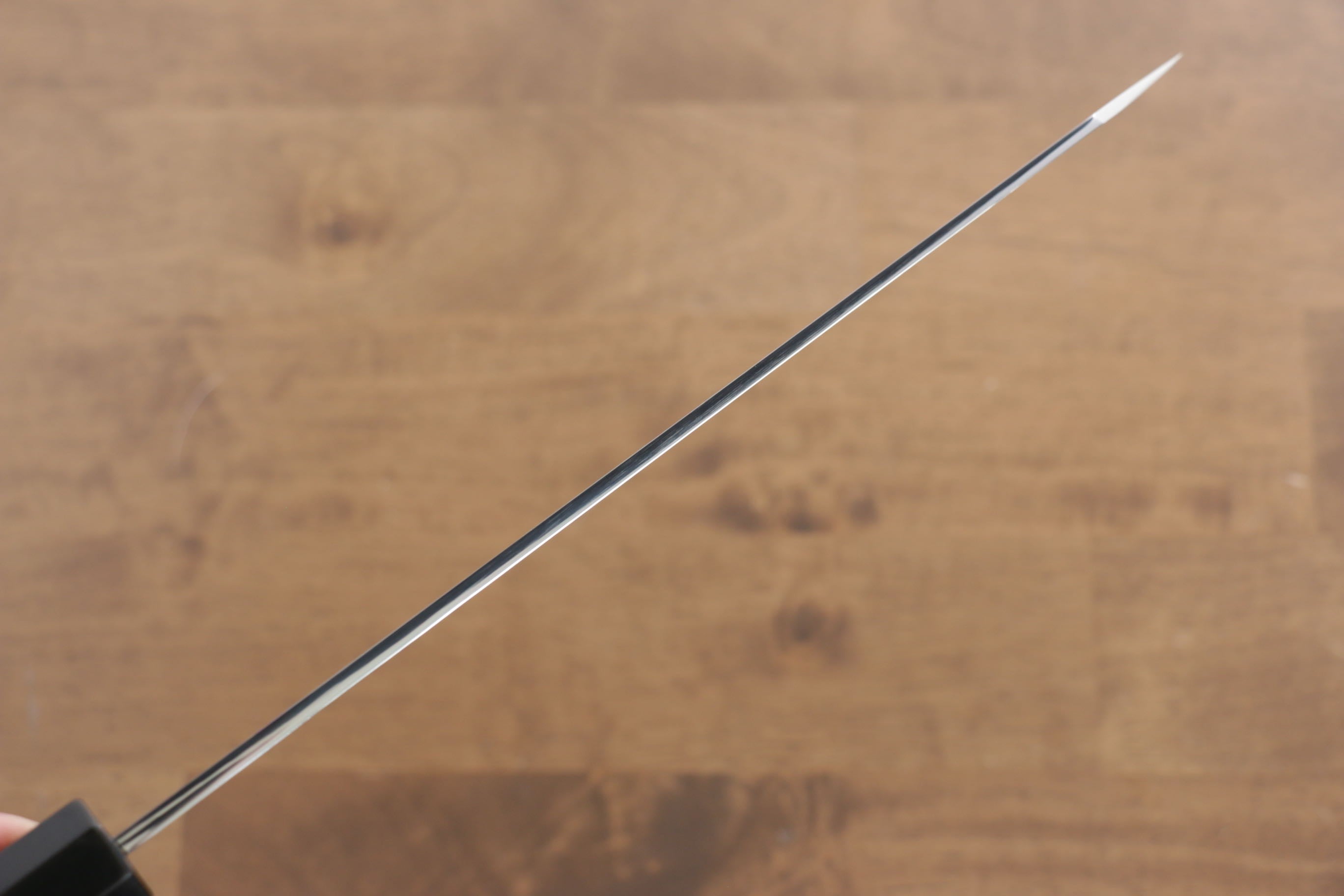 Jikko Honyaki White Steel No.3 Mirrored Finish Kiritsuke Gyuto 240mm Ebony Wood Handle - Japanny - Best Japanese Knife