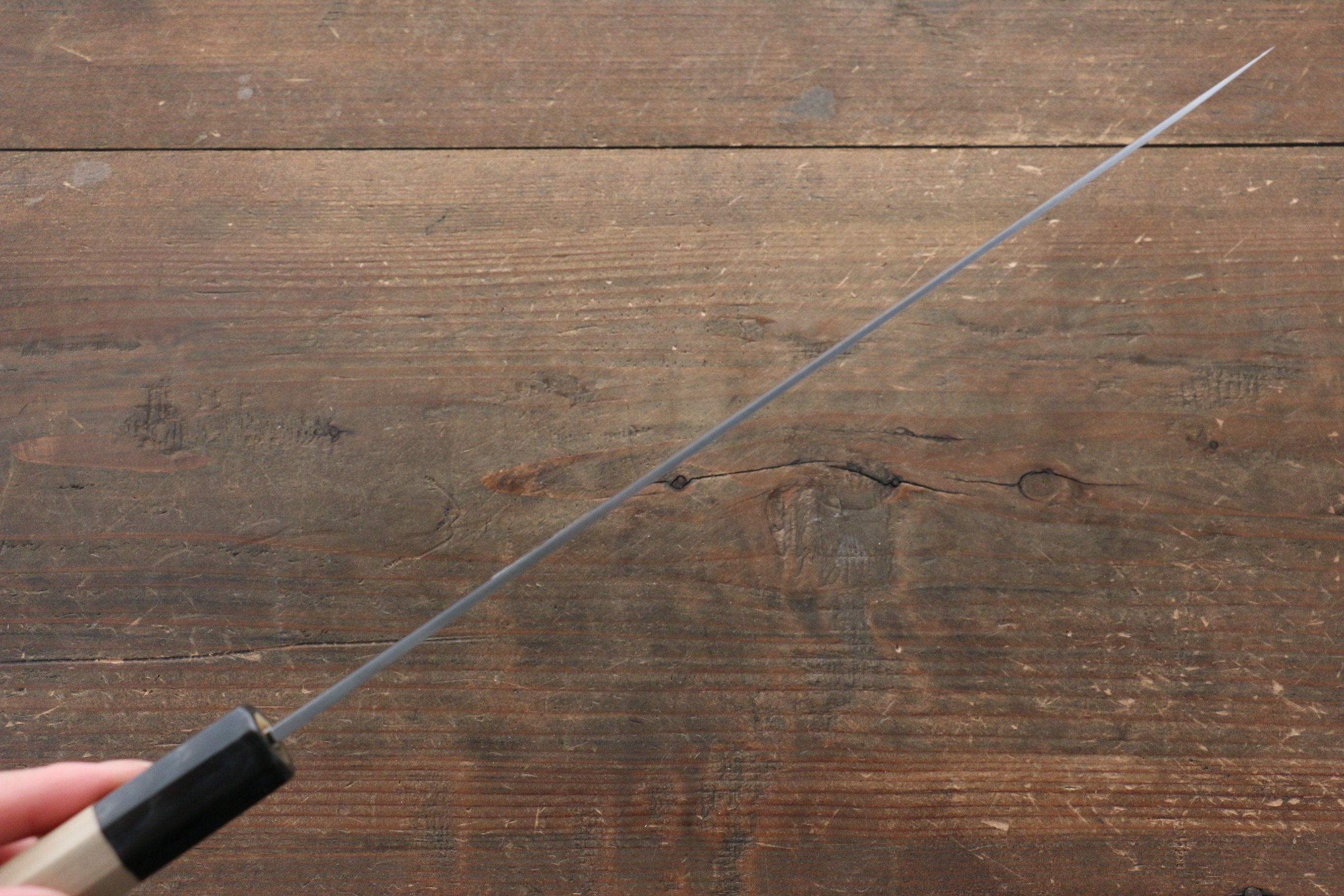 Kikumori Blue Steel No.1 Damascus Sujihiki 240mm with Magnolia Handle - Japanny - Best Japanese Knife