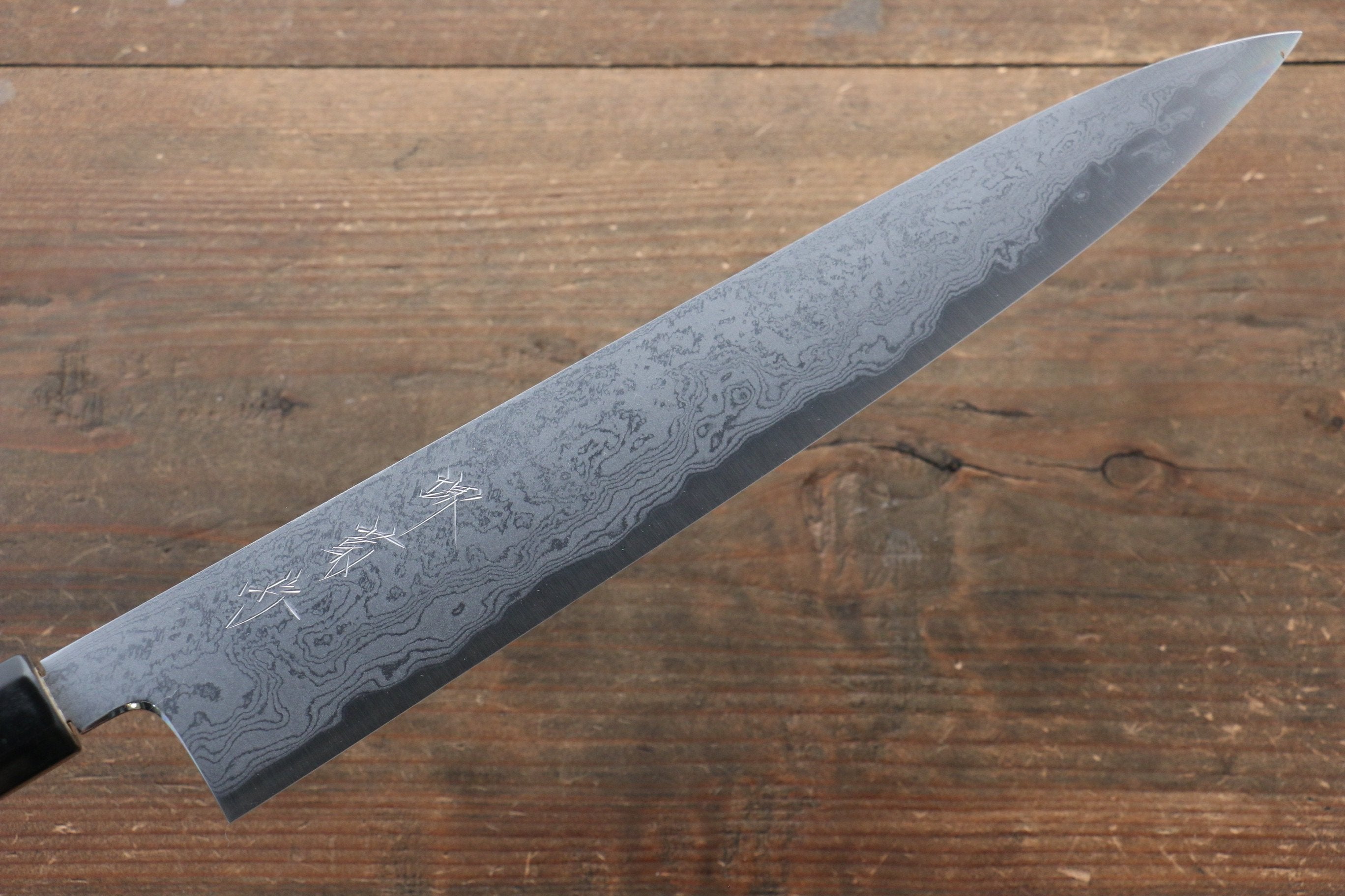 Kikumori Blue Steel No.1 Damascus Sujihiki 270mm with Magnolia Handle - Japanny - Best Japanese Knife