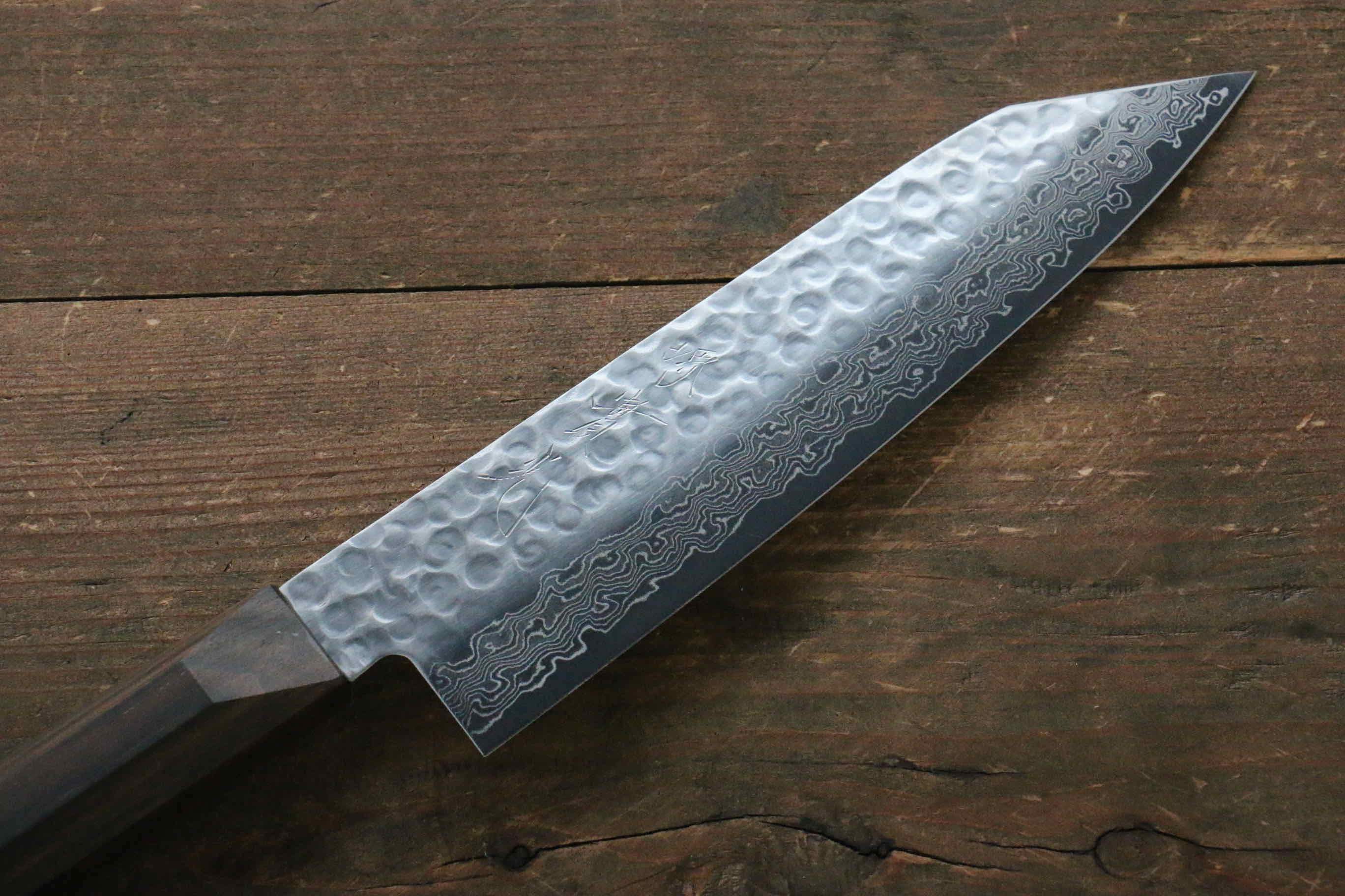 Jikko VG10 17 Layer Santoku 170mm Ebony Wood Handle - Japanny - Best Japanese Knife