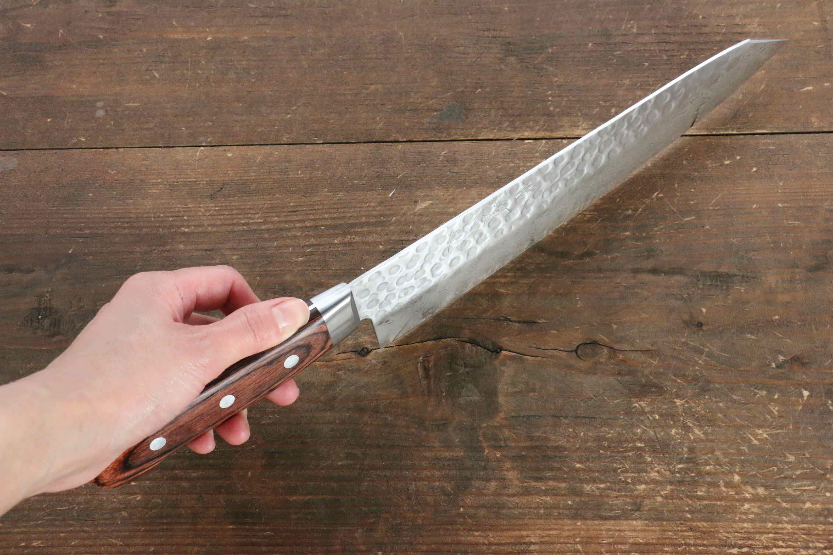 Jikko VG10 17 Layer Kiritsuke Gyuto 230mm Mahogany Handle - Japanny - Best Japanese Knife