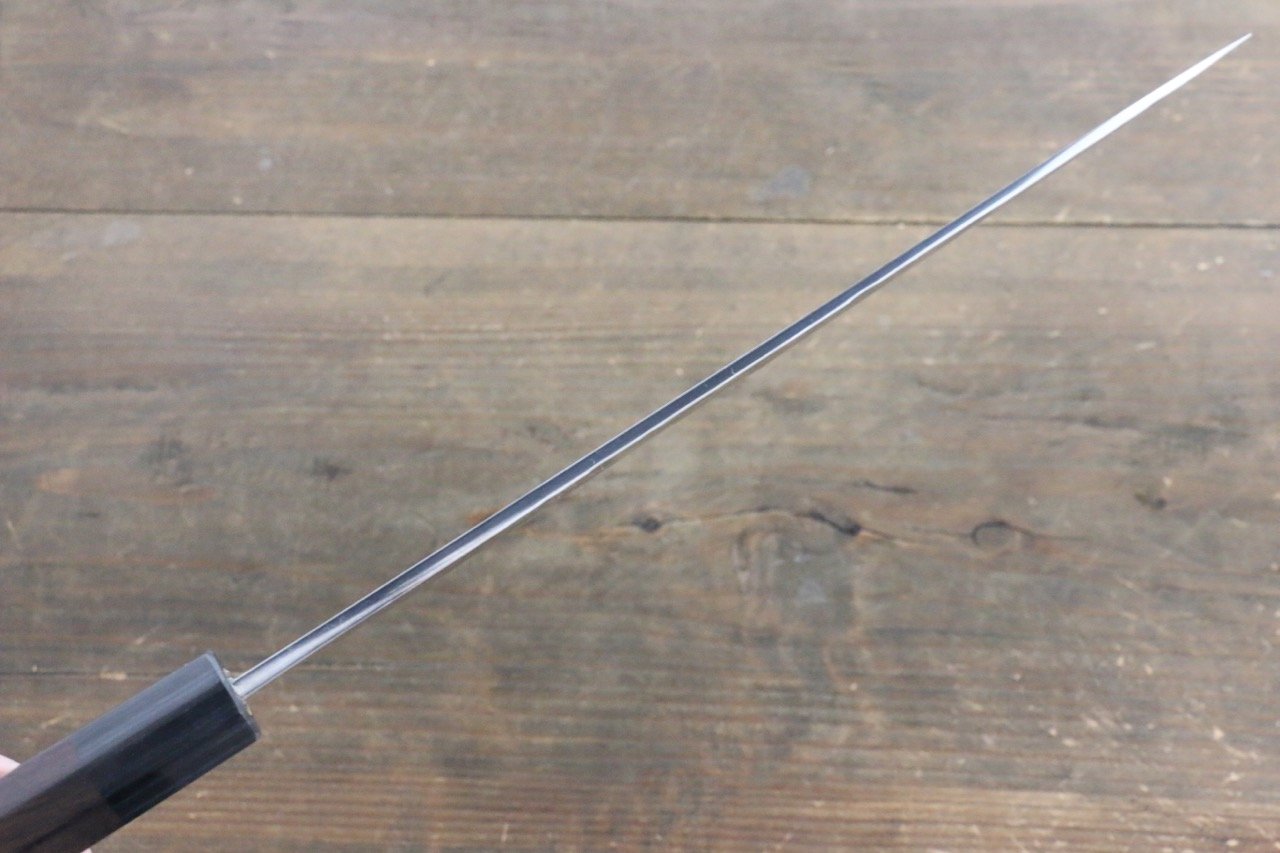 Seisuke Blue Steel No.2 Hammered Damascus Gyuto 240mm Shitan Handle - Japanny - Best Japanese Knife