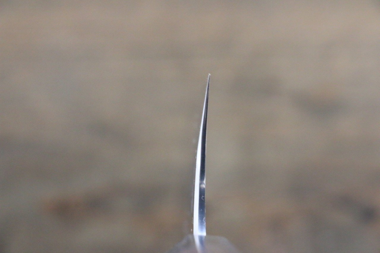 Seisuke Blue Steel No.2 Hammered Damascus Gyuto 240mm Shitan Handle - Japanny - Best Japanese Knife