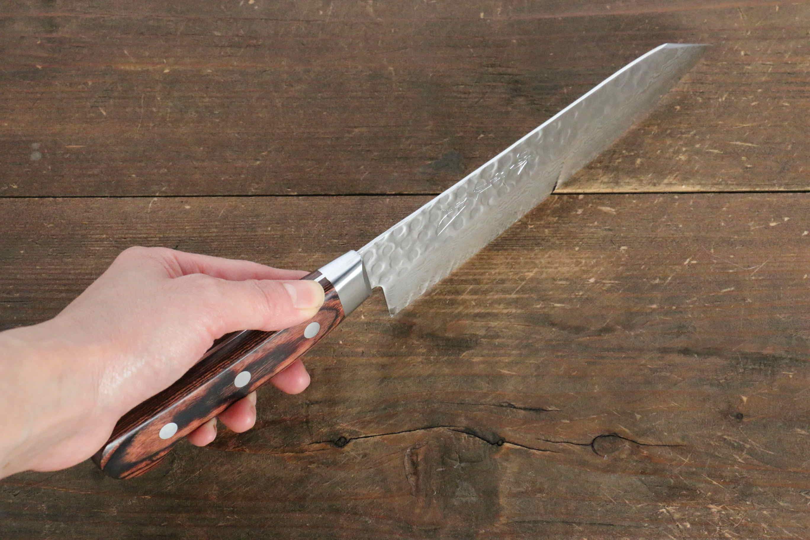 Jikko VG10 17 Layer Kiritsuke Gyuto 170mm Mahogany Handle - Japanny - Best Japanese Knife