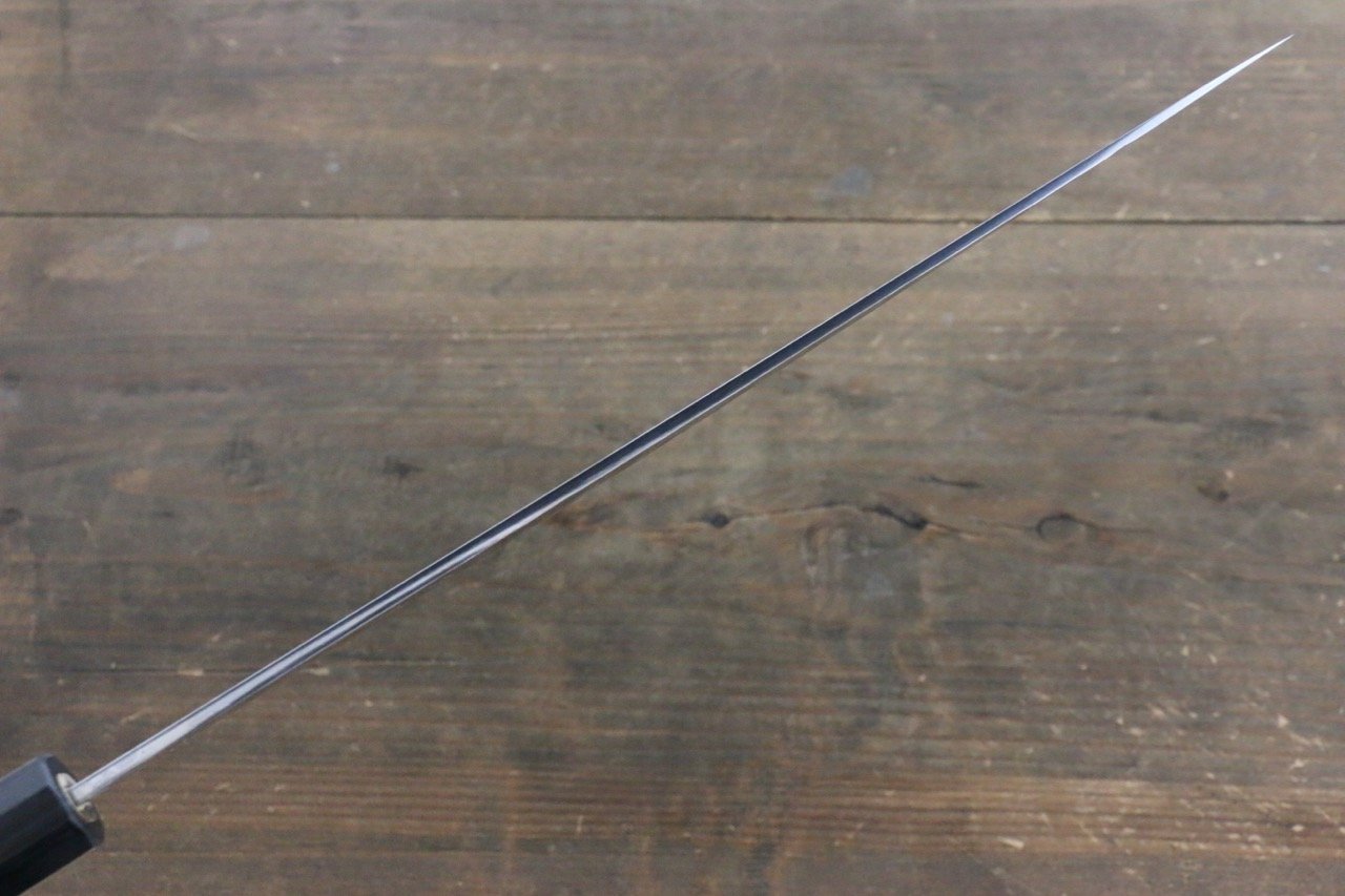 Seisuke Blue Steel No.2 Hammered Damascus Yanagiba 270mm Shitan Handle - Japanny - Best Japanese Knife