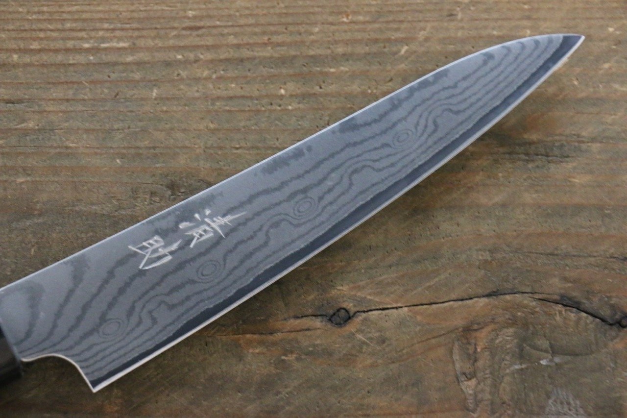 Seisuke VG10 37 Layer Damascus Petty-Utility 130mm Shitan Handle - Japanny - Best Japanese Knife