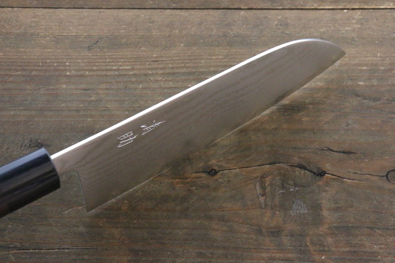 Seisuke VG10 63 Layer Damascus Santoku 165mm Shitan Handle - Japanny - Best Japanese Knife