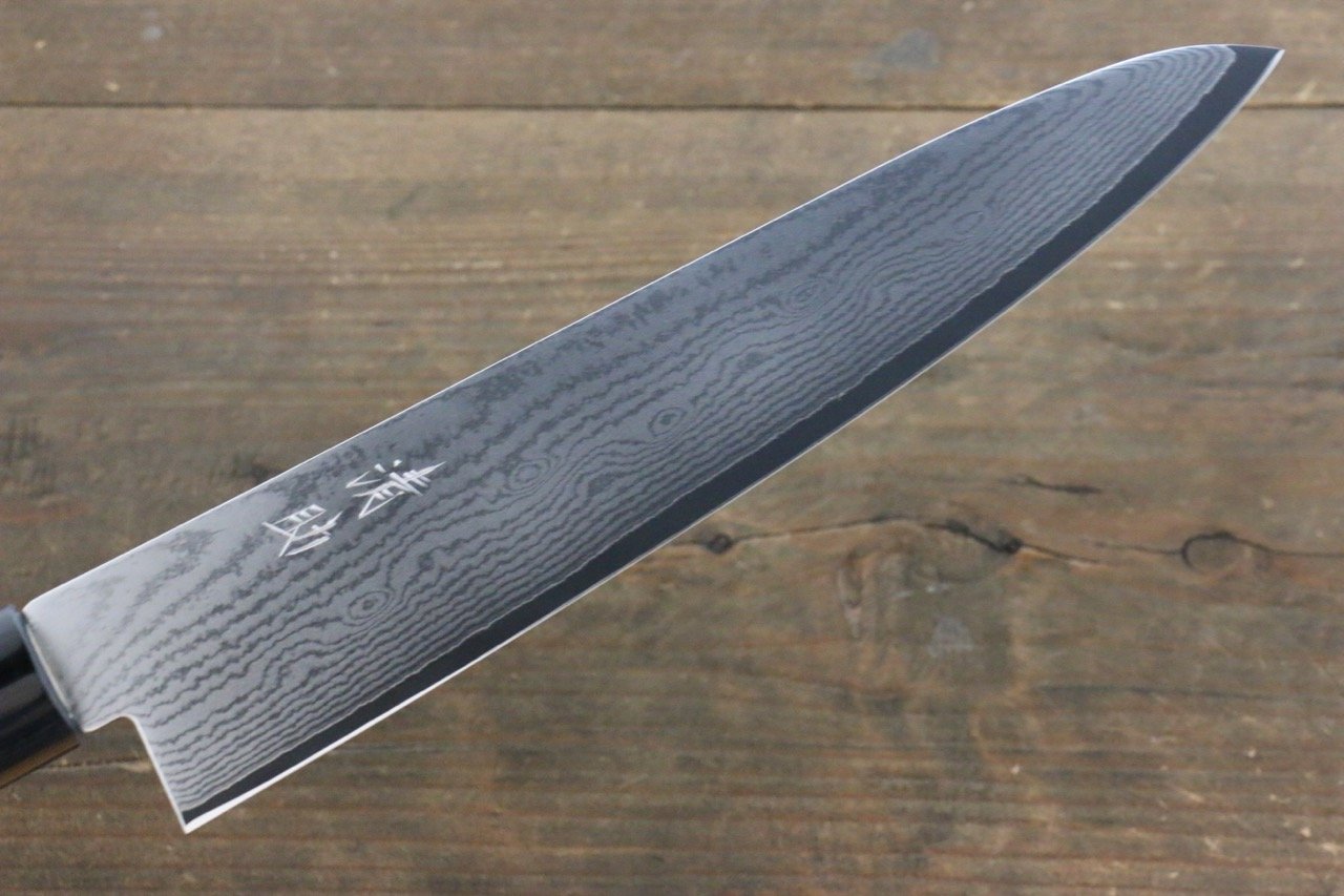 Seisuke VG10 63 Layer Damascus Gyuto 210mm Shitan Handle - Japanny - Best Japanese Knife