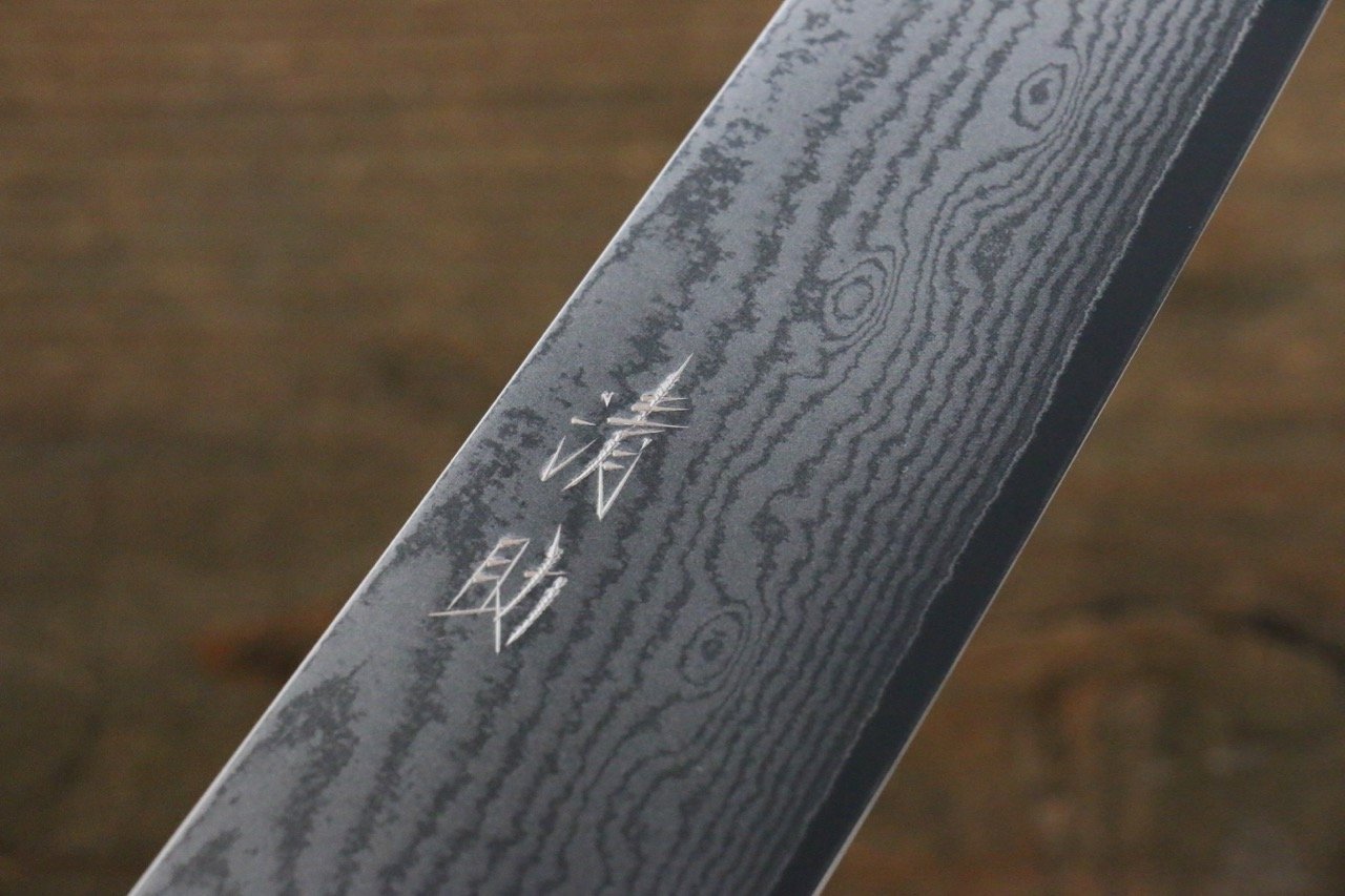 Seisuke VG10 63 Layer Damascus Gyuto 210mm Shitan Handle - Japanny - Best Japanese Knife