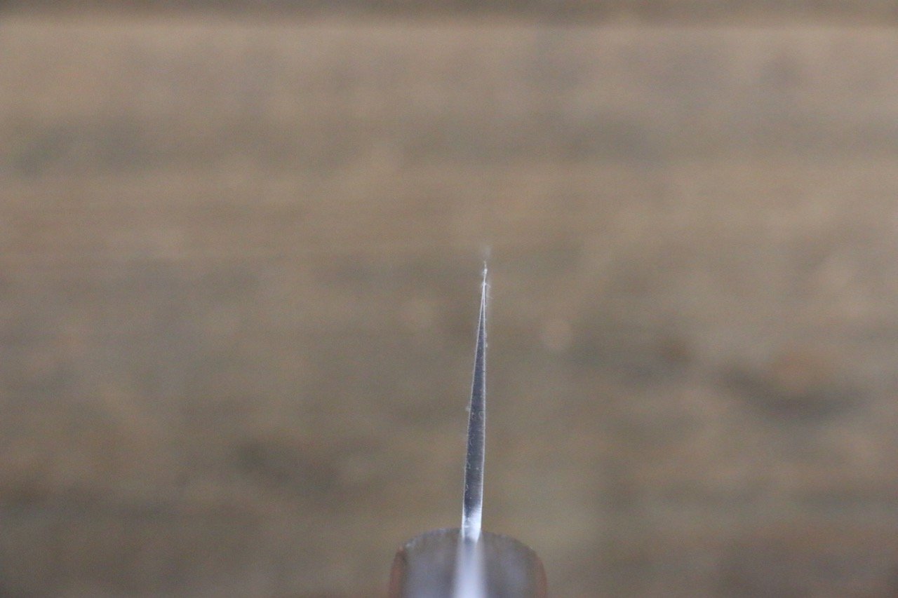 Sakai Takayuki Silver Steel No.3 Santoku 180mm Red Pakka wood Handle - Japanny - Best Japanese Knife