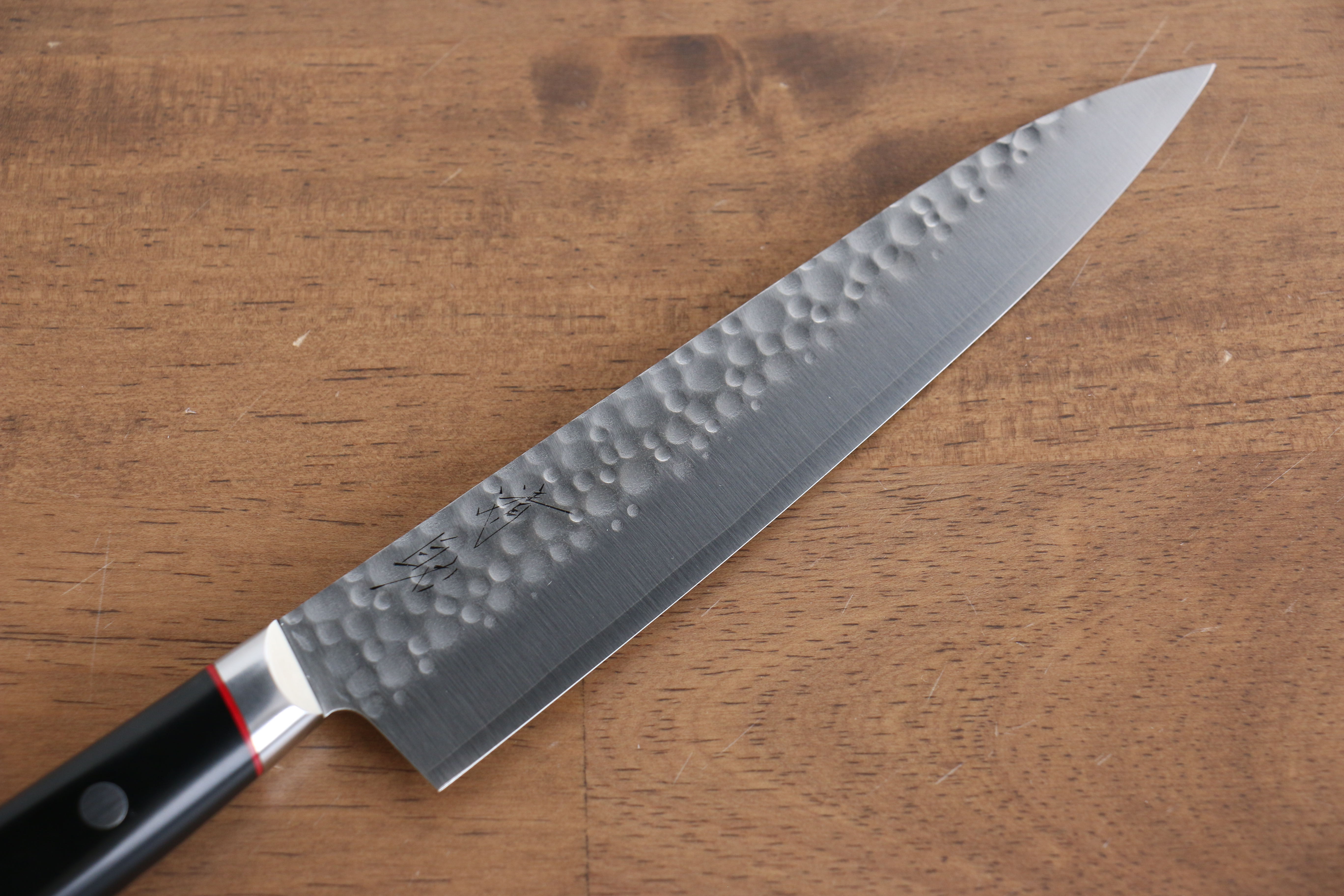 Seisuke PRO-J VG10 Hammered Petty-Utility 150mm Black Micarta Handle - Japanny - Best Japanese Knife