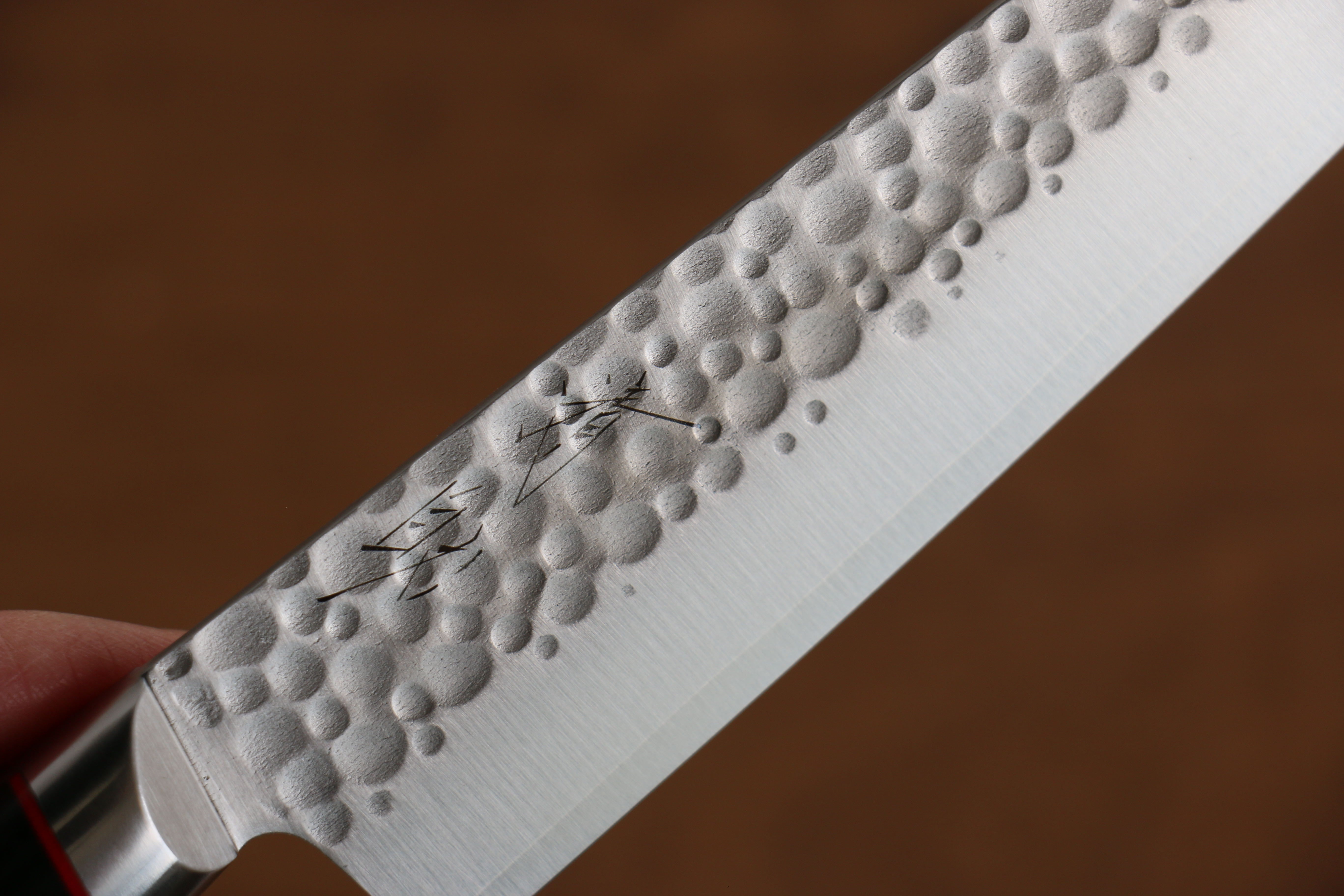 Seisuke PRO-J VG10 Hammered Petty-Utility 150mm Black Micarta Handle - Japanny - Best Japanese Knife