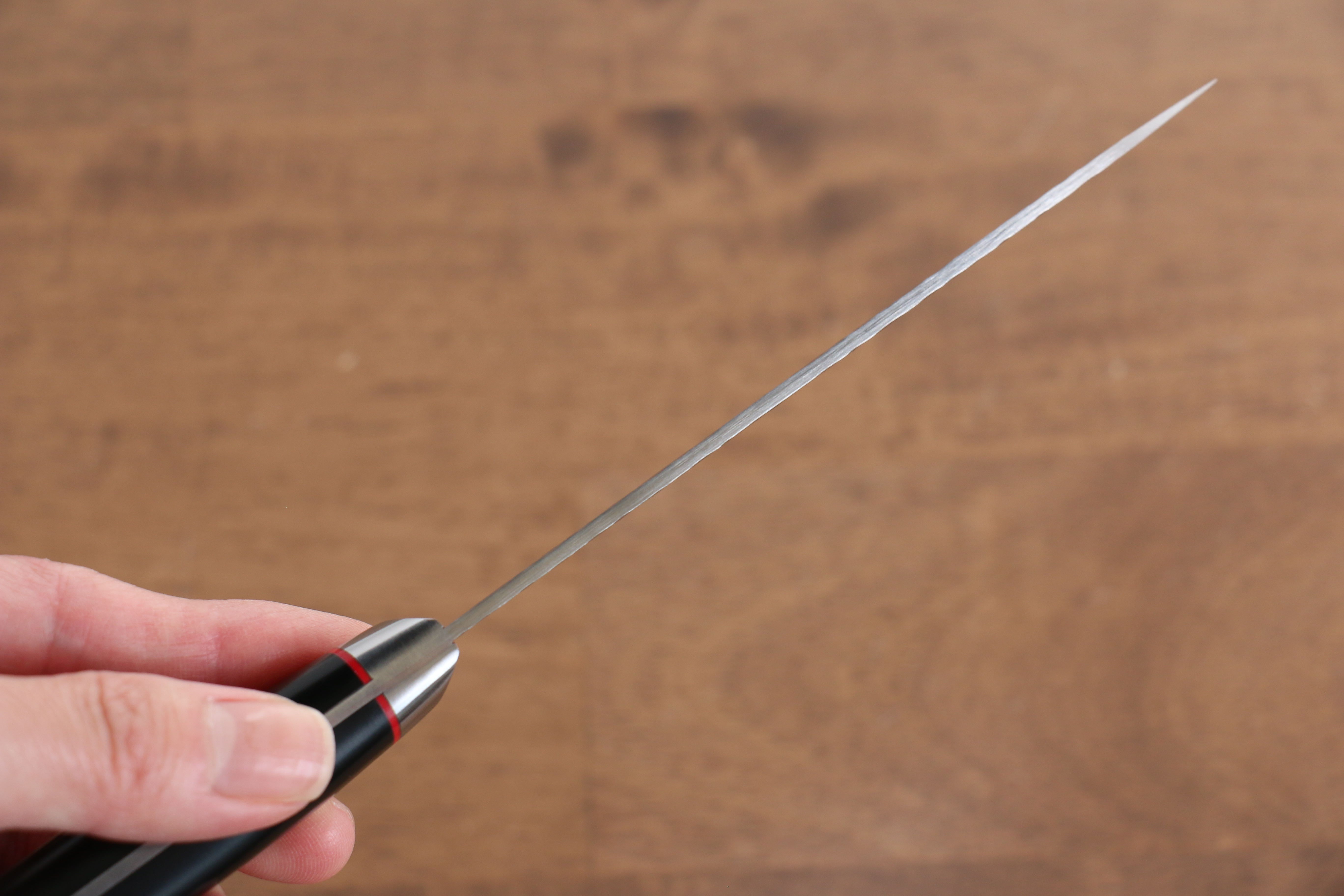 Seisuke PRO-J VG10 Hammered Petty-Utility 120mm Black Micarta Handle - Japanny - Best Japanese Knife