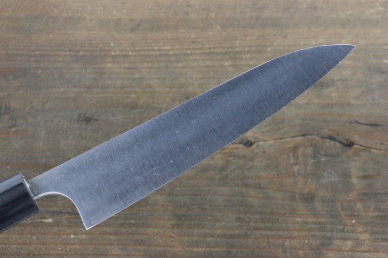 Shungo Ogata White Steel No.2 Damascus Petty-Utility 150mm Shitan Handle - Japanny - Best Japanese Knife
