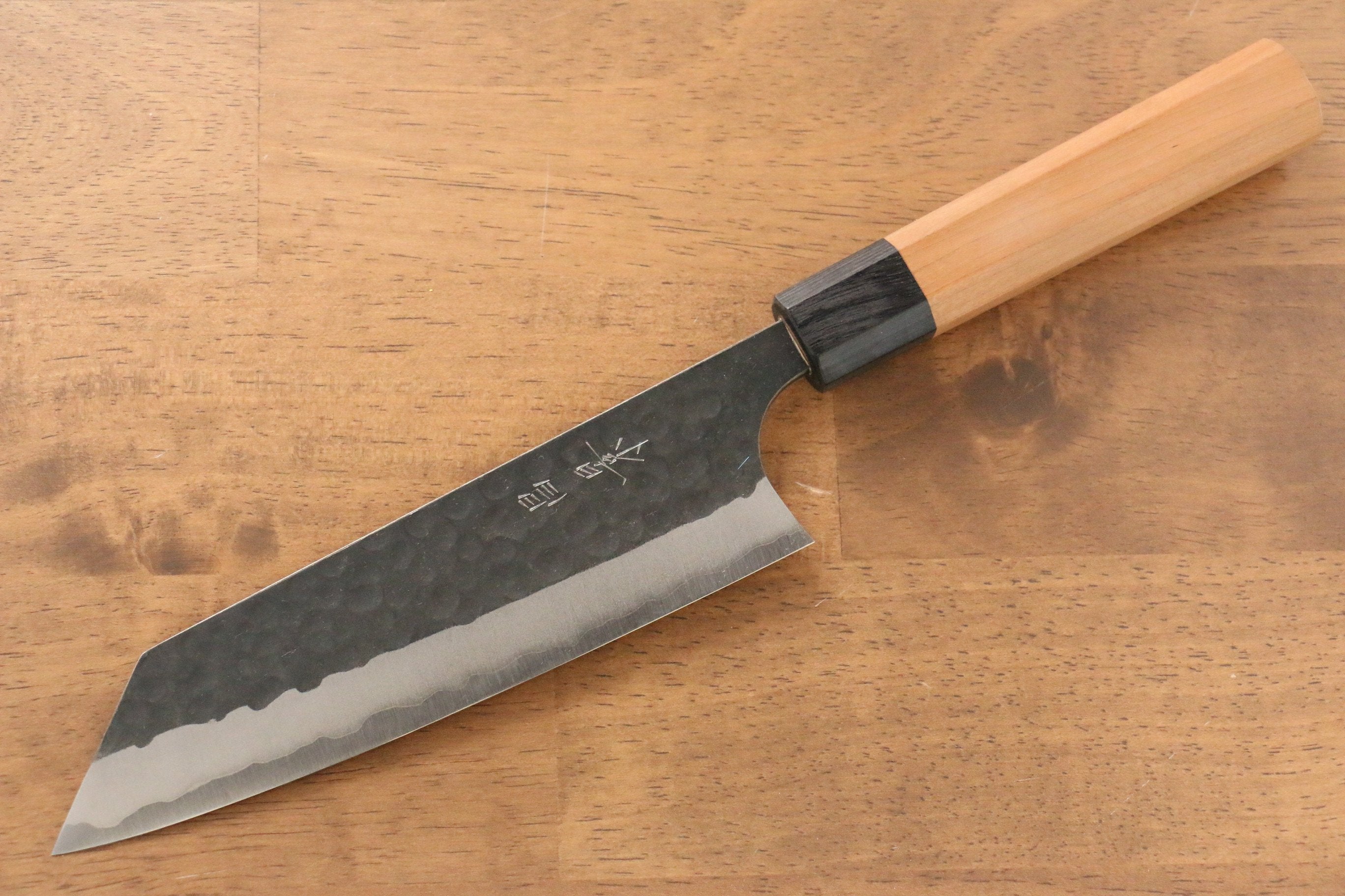 Masakage Koishi Blue Super Black Finished Bunka 165mm American Cherry Handle - Japanny - Best Japanese Knife