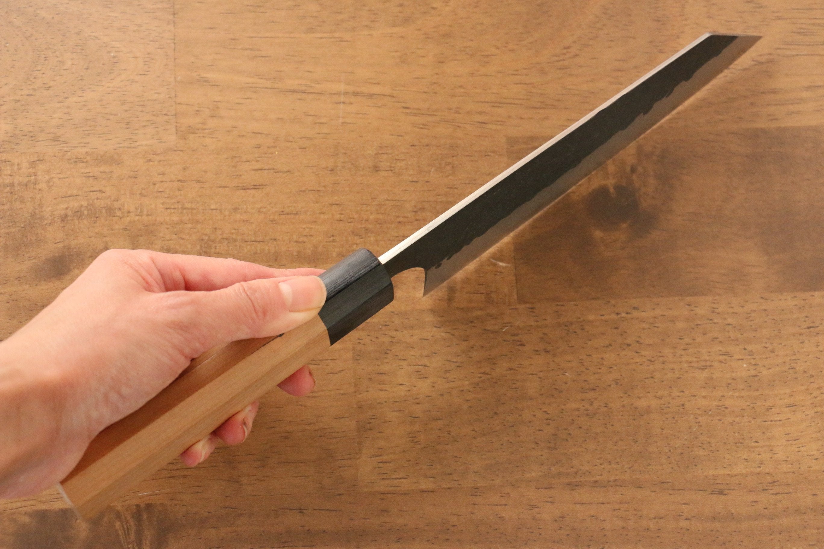 Masakage Koishi Blue Super Black Finished Bunka 165mm American Cherry Handle - Japanny - Best Japanese Knife