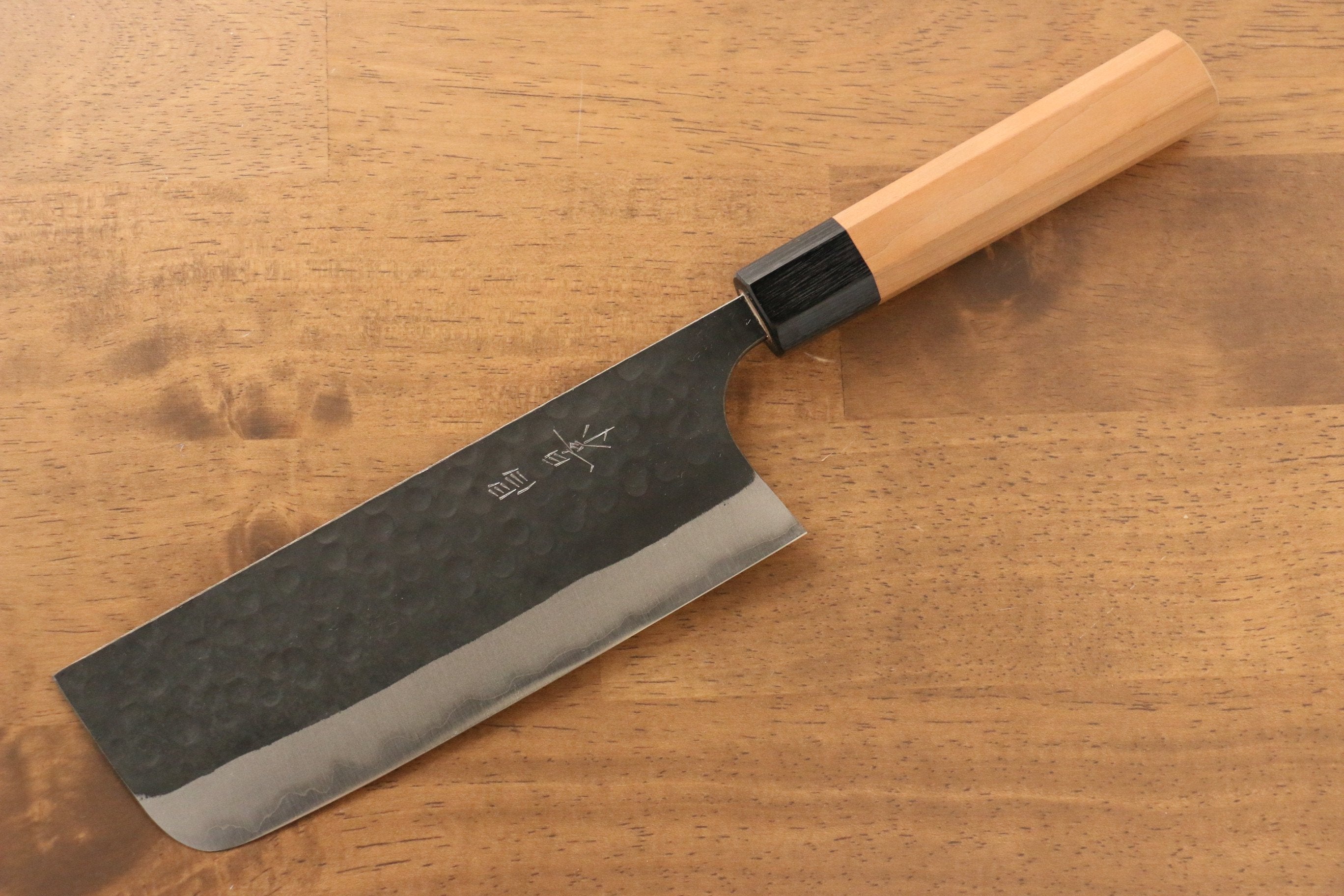 Masakage Koishi Blue Super Black Finished Nakiri 165mm American Cherry Handle - Japanny - Best Japanese Knife