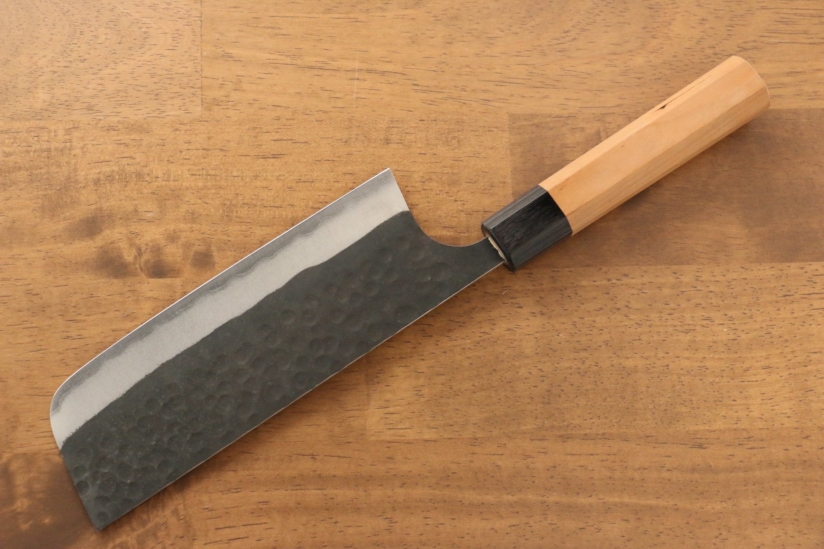 Masakage Koishi Blue Super Black Finished Nakiri 165mm American Cherry Handle - Japanny - Best Japanese Knife