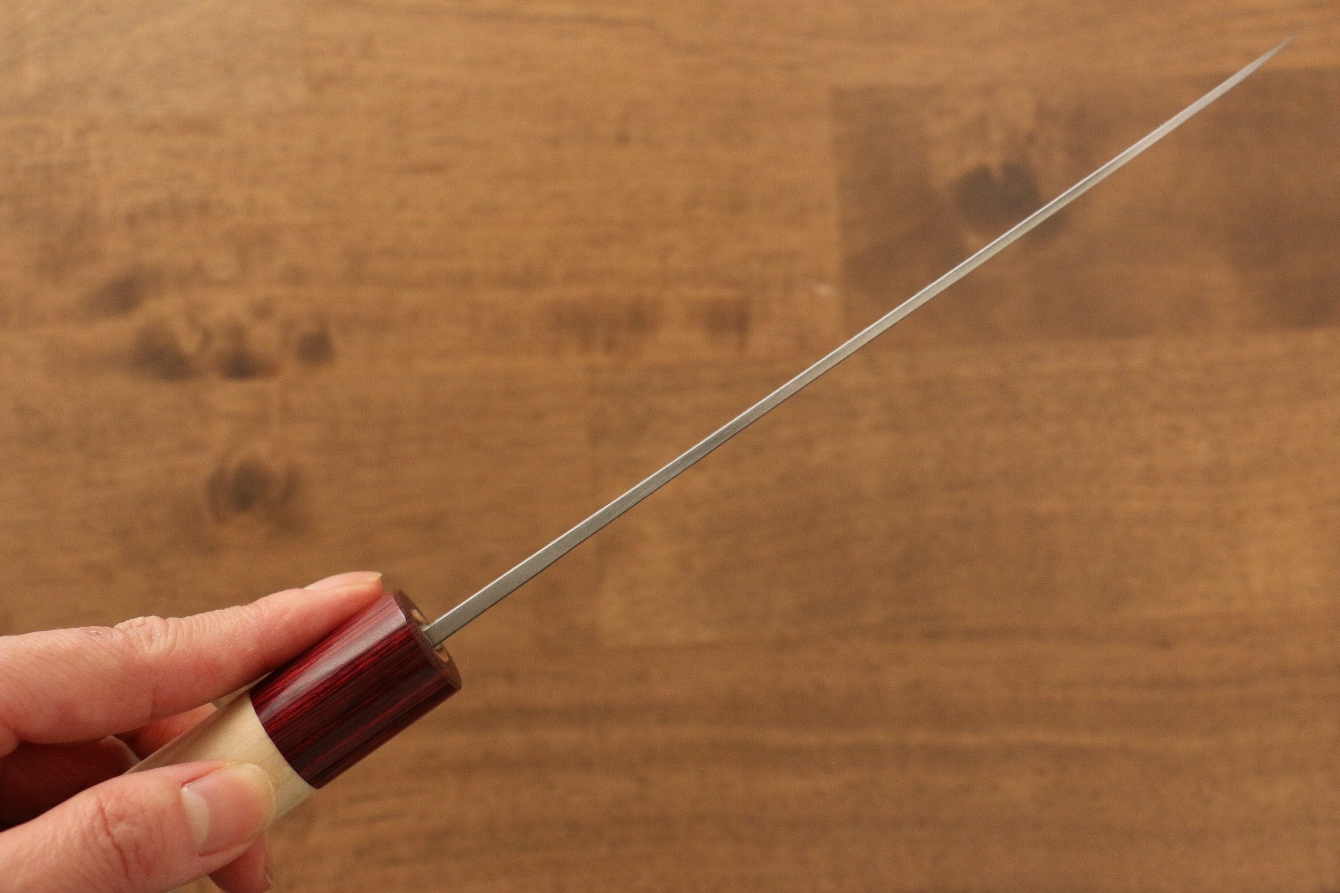 Masakage Yuki White Steel No.2 Nashiji Santoku 165mm Magnolia Handle - Japanny - Best Japanese Knife