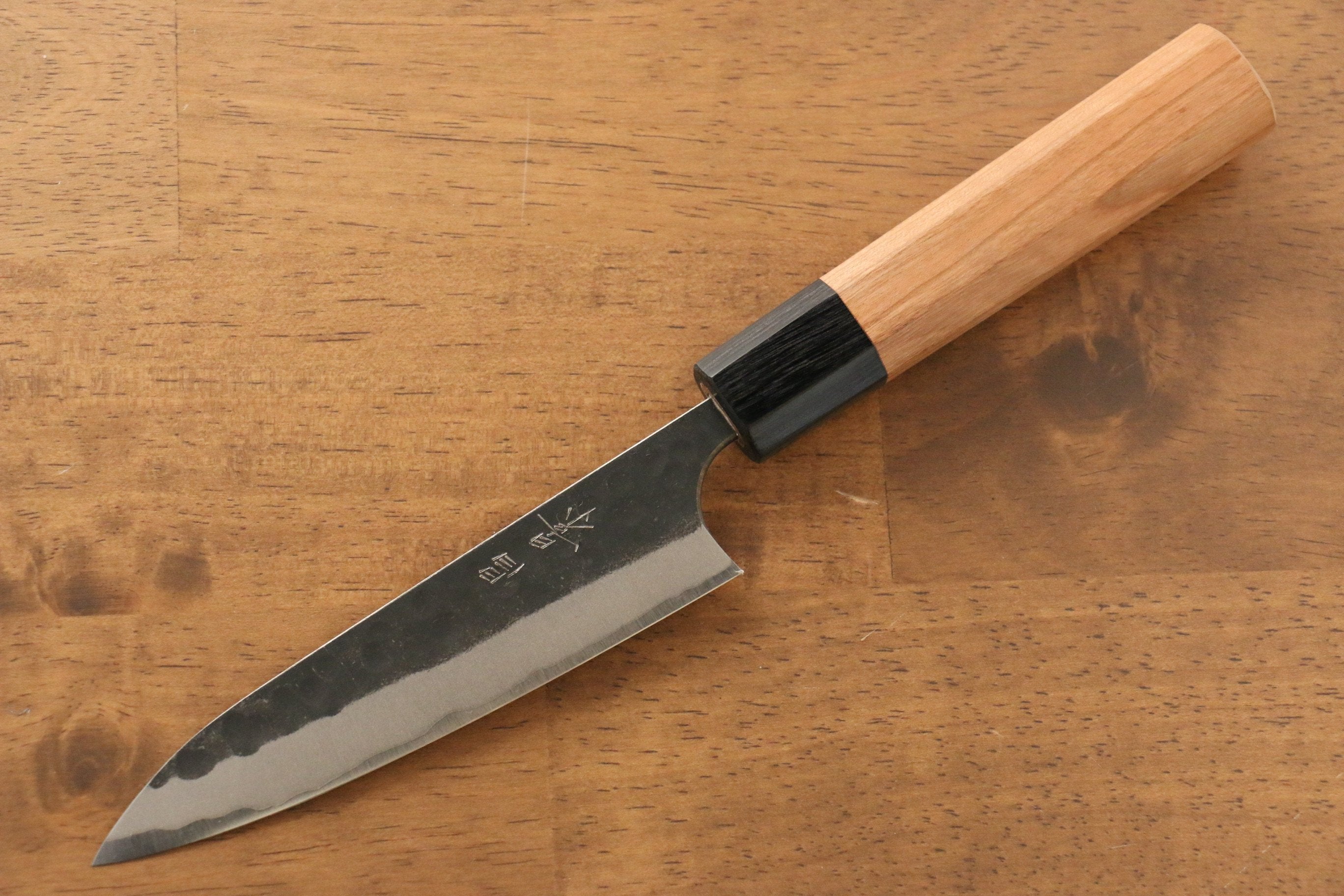 Masakage Koishi Blue Super Black Finished Petty-Utility 120mm American Cherry Handle - Japanny - Best Japanese Knife