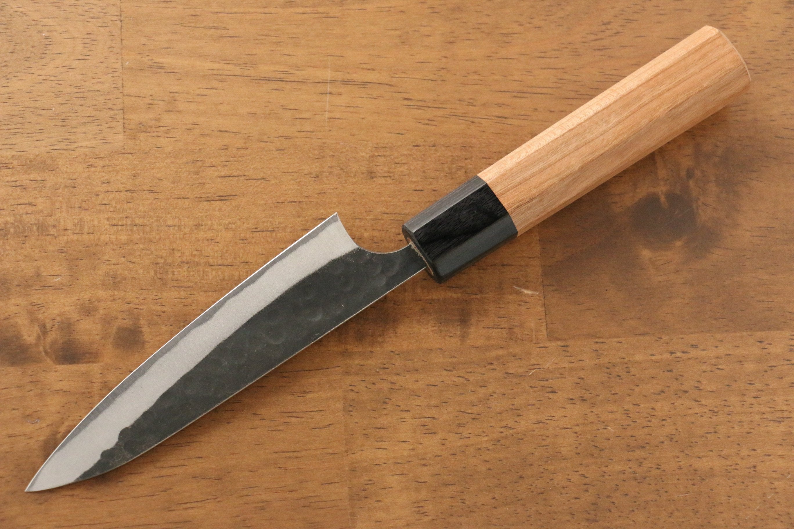 Masakage Koishi Blue Super Black Finished Petty-Utility 120mm American Cherry Handle - Japanny - Best Japanese Knife