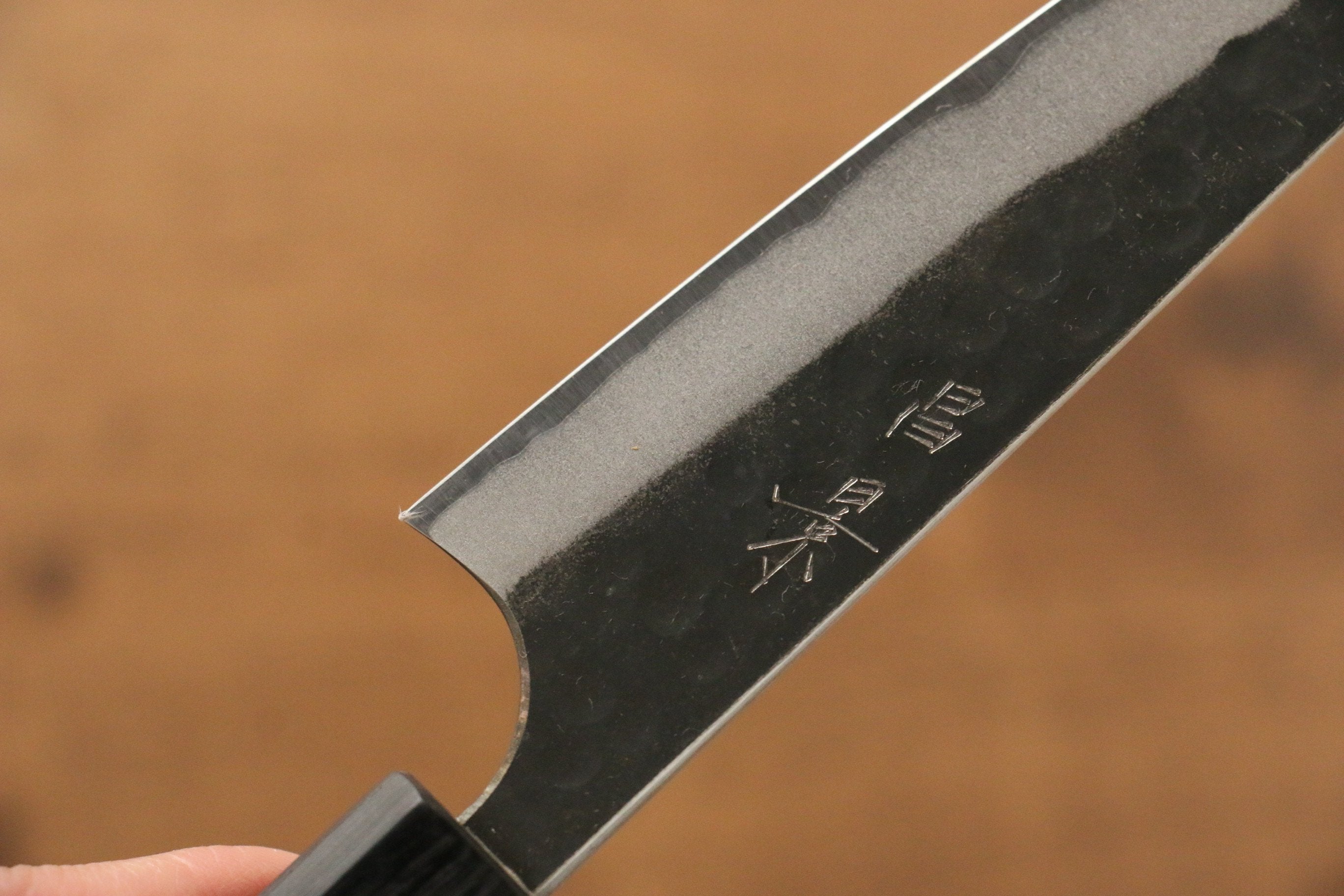 Masakage Koishi Blue Super Black Finished Petty-Utility 120mm American Cherry Handle - Japanny - Best Japanese Knife