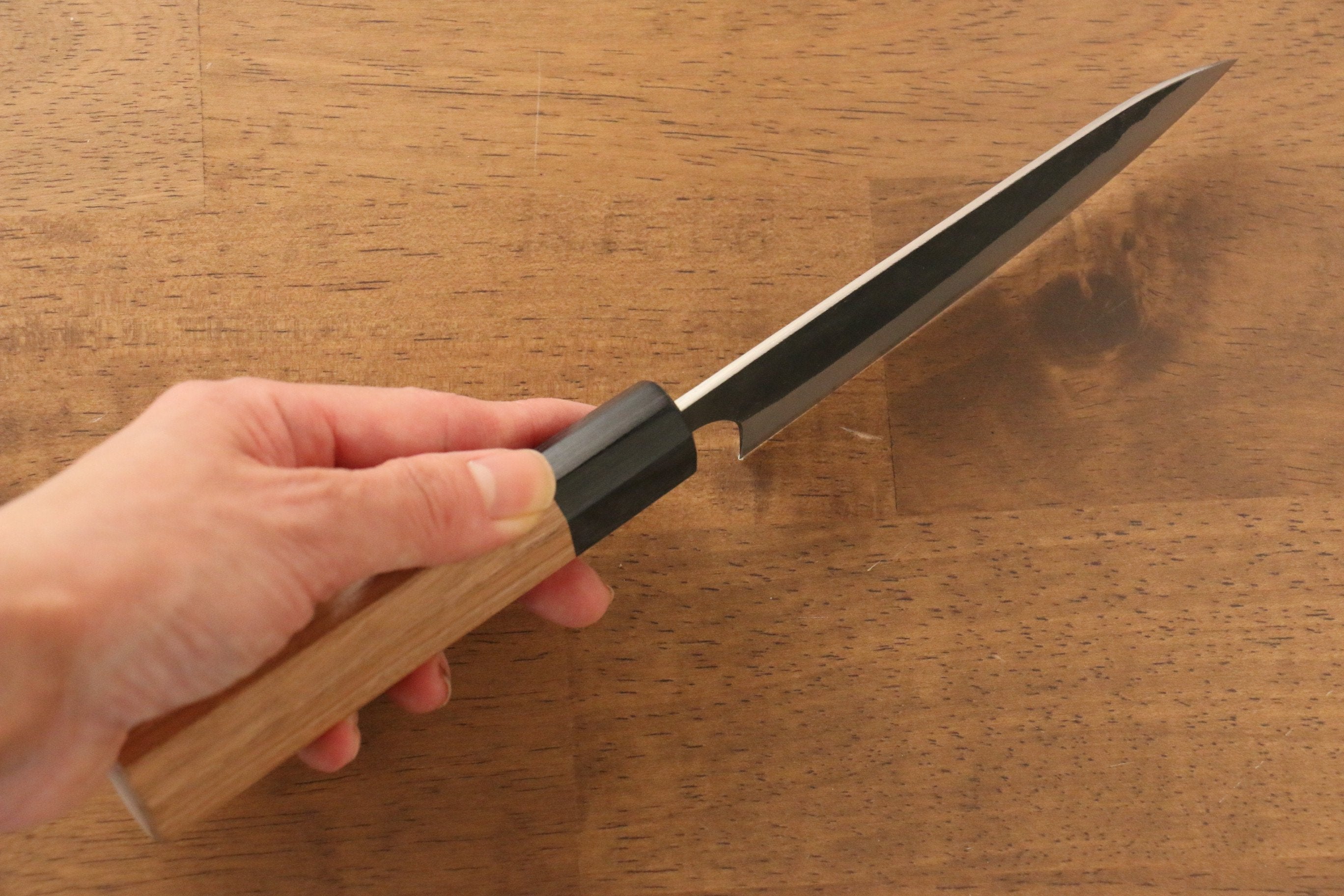 Masakage Koishi Blue Super Black Finished Petty-Utility 120mm American Cherry Handle - Japanny - Best Japanese Knife