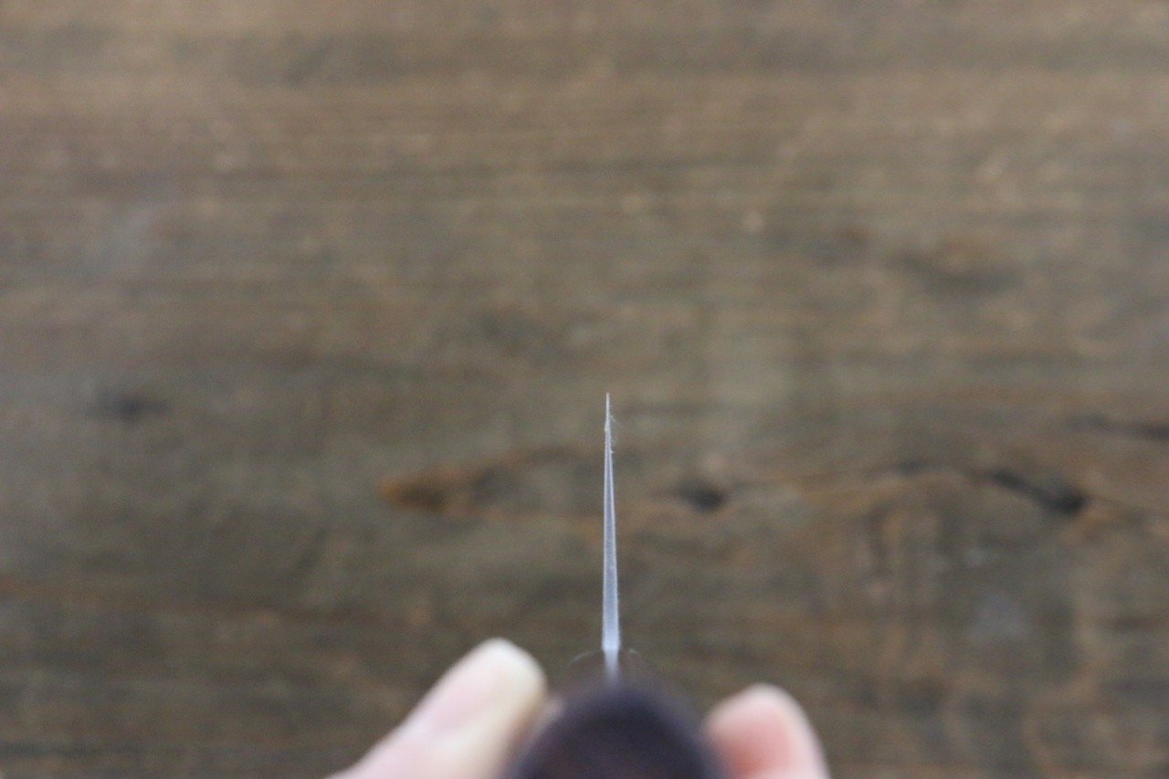 Shungo Ogata White Steel No.2 Damascus Bunka 165mm Shitan Handle - Japanny - Best Japanese Knife