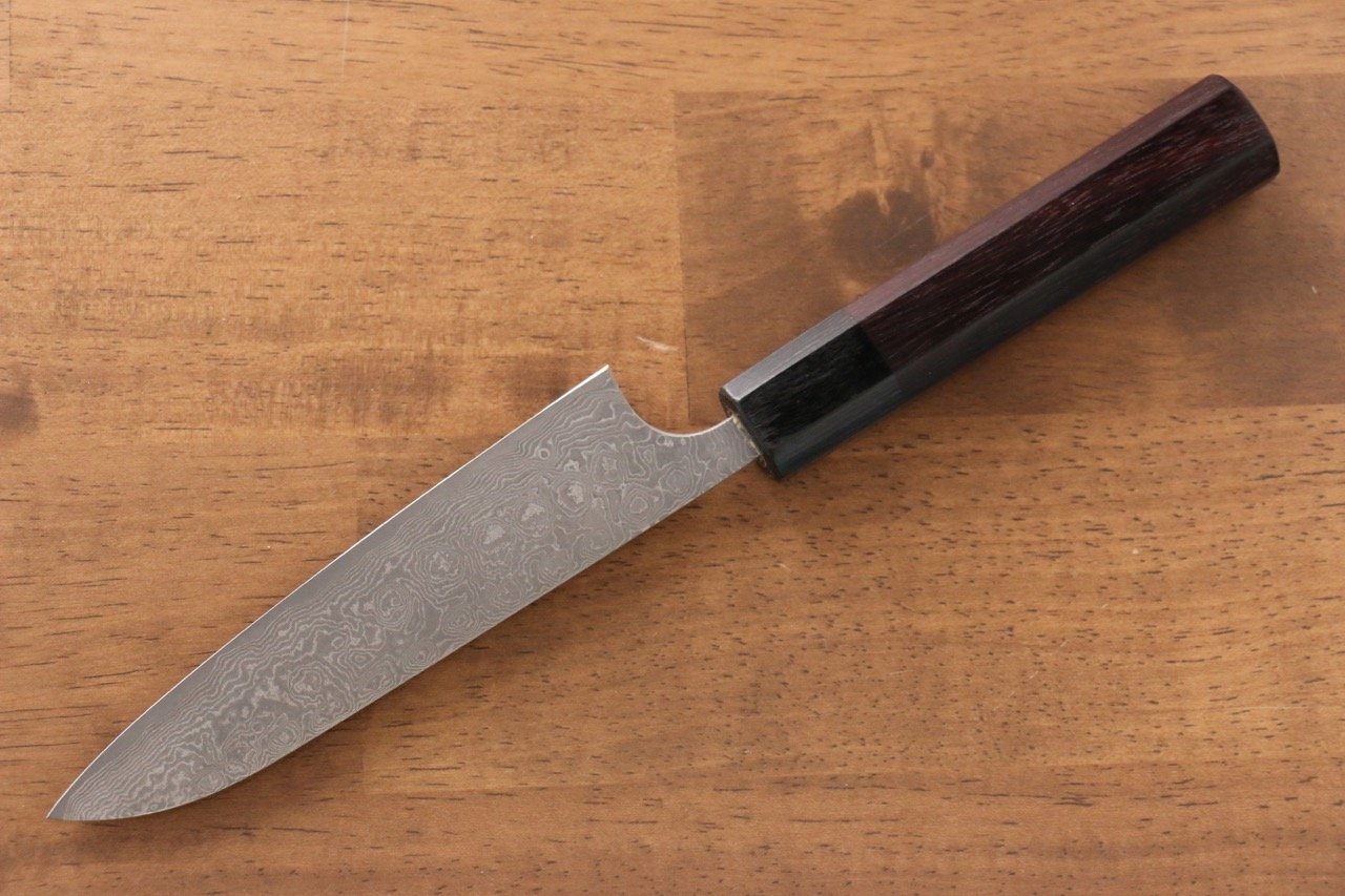 Masakage Masakage Kumo VG10 Damascus Petty-Utility 130mm with Shitan Handle - Japanny - Best Japanese Knife
