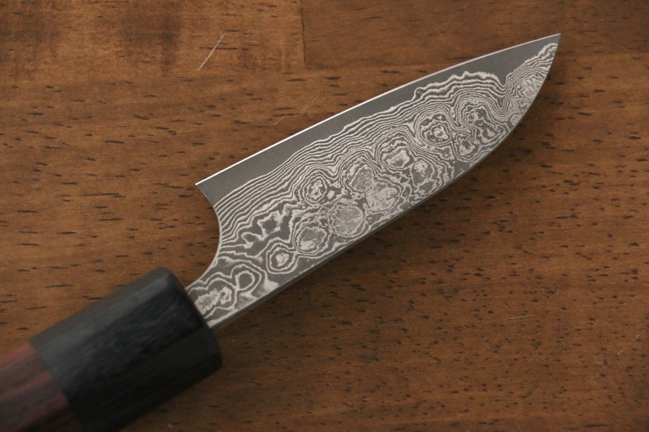 Masakage Kumo VG10 Damascus Petty-Utility 75mm Shitan Handle - Japanny - Best Japanese Knife