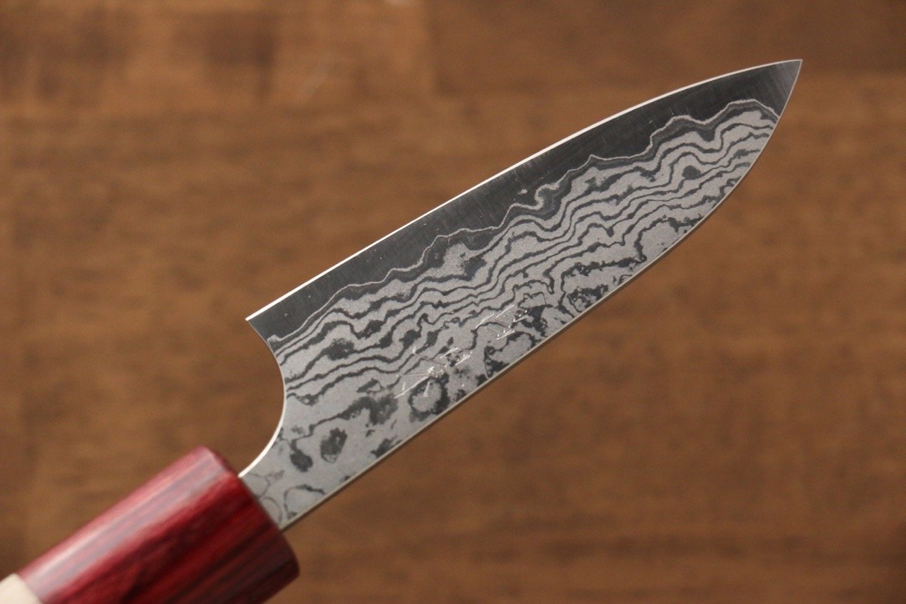 Masakage Kiri VG10 Damascus Petty-Utility 75mm MagnoliaHandle - Japanny - Best Japanese Knife