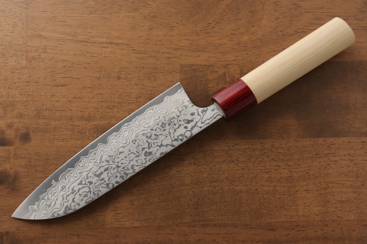 Masakage Kiri VG10 Damascus Santoku 170mm Magnolia Handle - Japanny - Best Japanese Knife