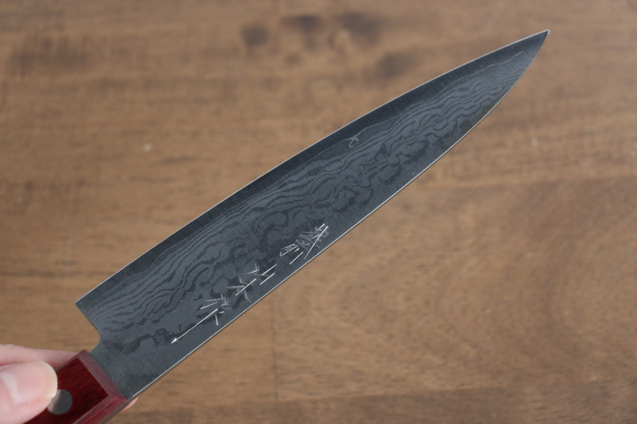 Nao Yamamoto VG10 Damascus Petty-Utility 150mm Red Pakka wood Handle - Japanny - Best Japanese Knife