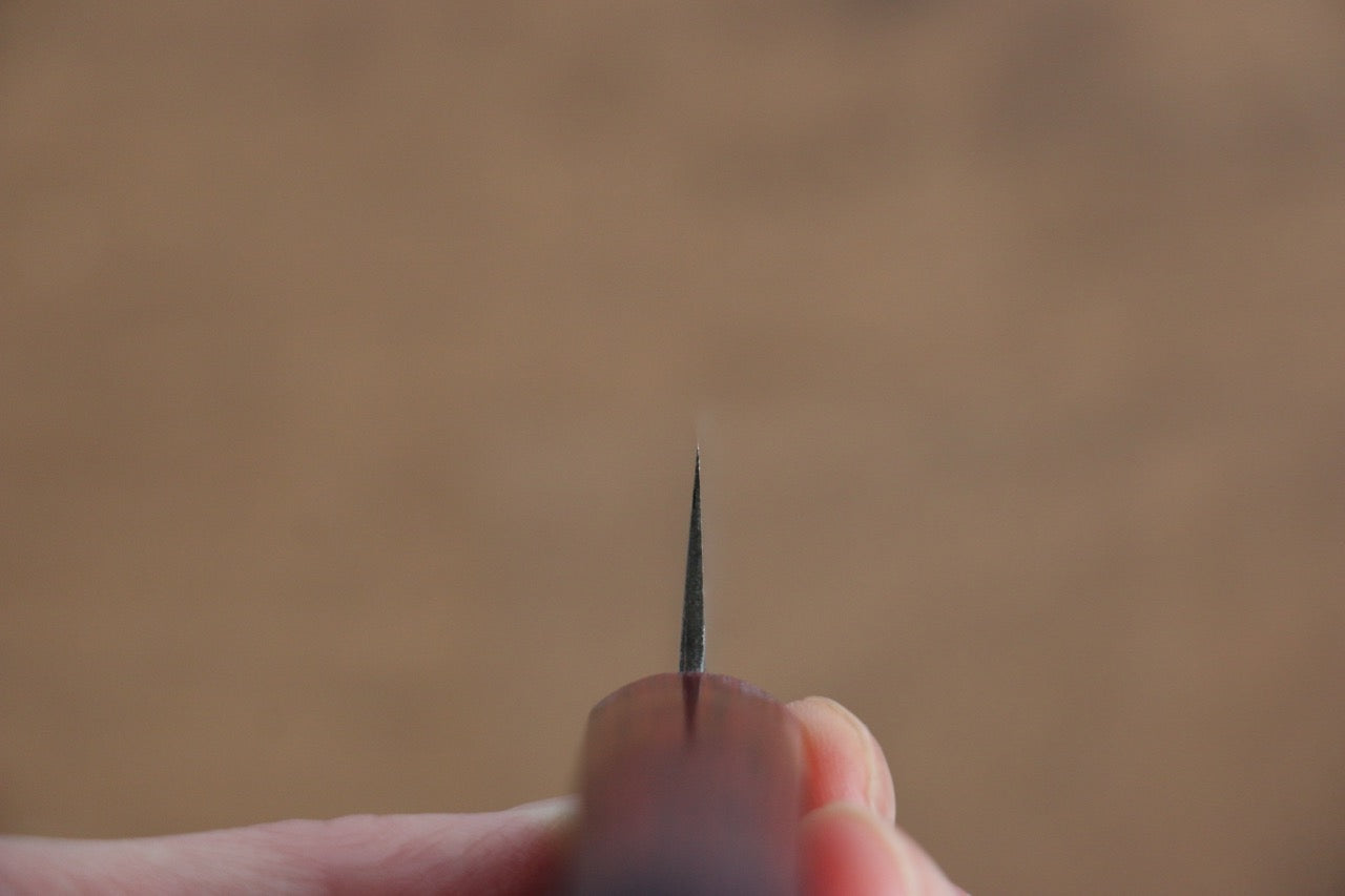 Nao Yamamoto VG10 Hammered Damascus Nashiji Petty-Utility 160mm Red Pakka wood Handle - Japanny - Best Japanese Knife