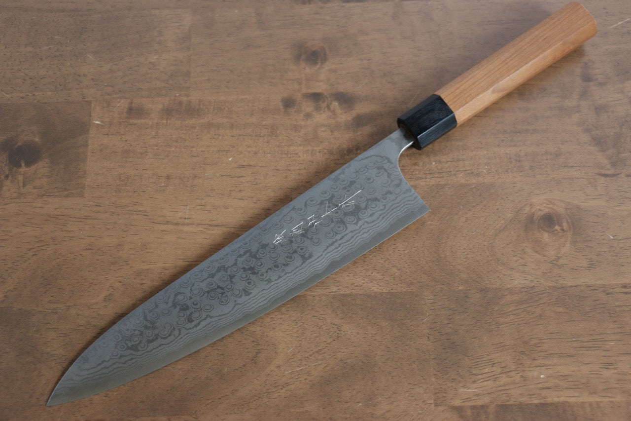 Nao Yamamoto VG10 Damascus Gyuto 240mm Cherry Wood Handle - Japanny - Best Japanese Knife