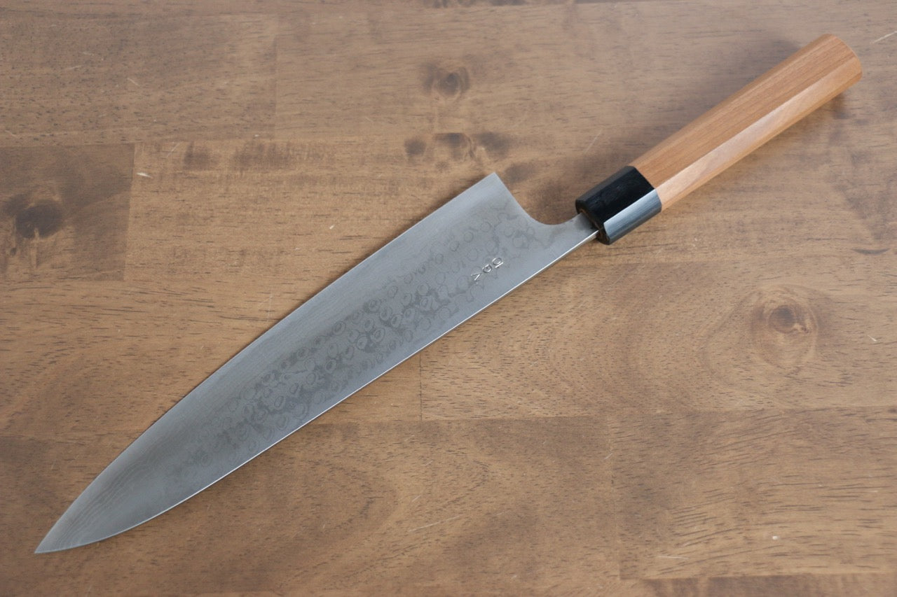 Nao Yamamoto VG10 Damascus Gyuto 240mm Cherry Wood Handle - Japanny - Best Japanese Knife