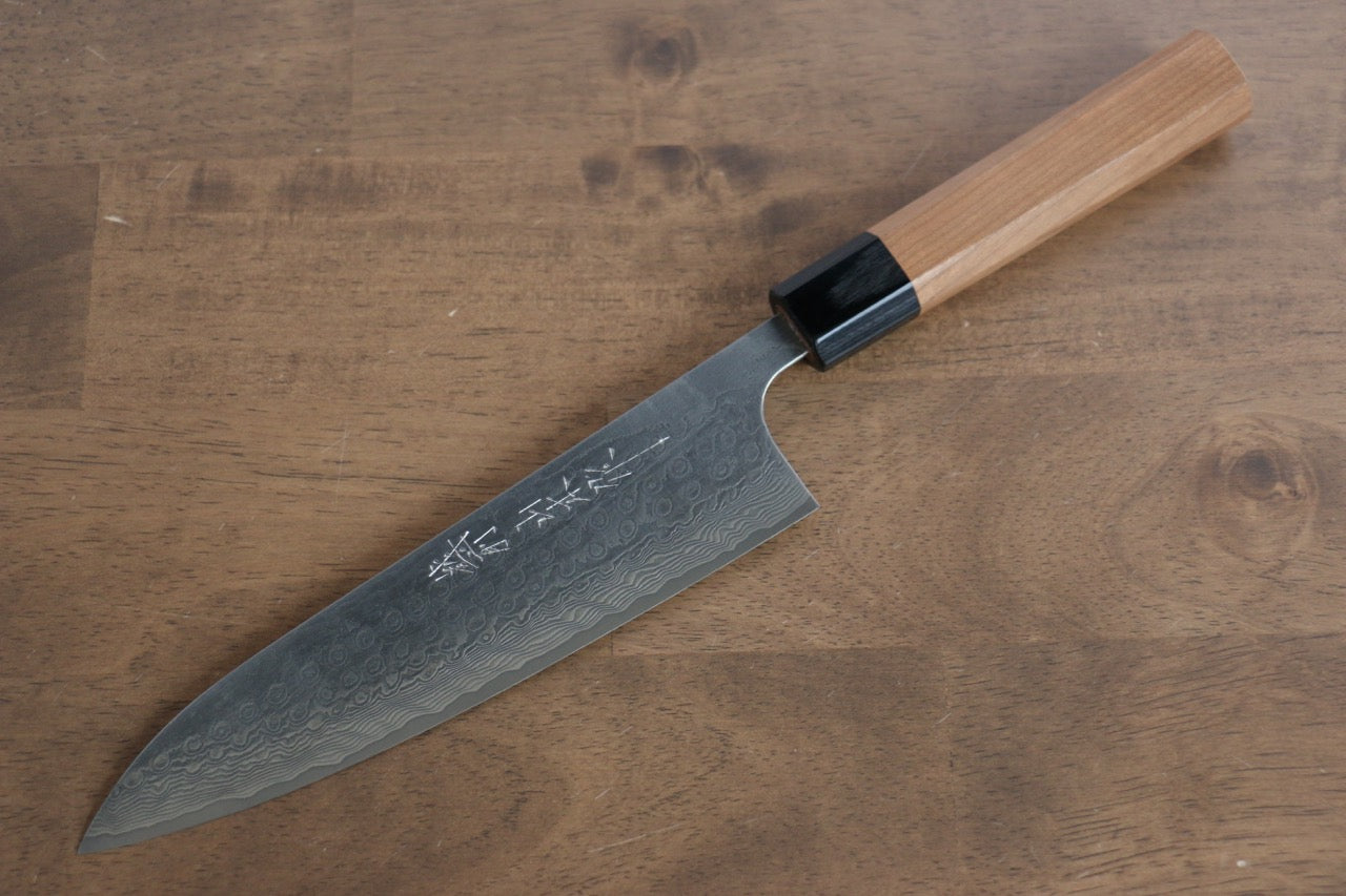 Nao Yamamoto SG2 Damascus Migaki Finished Gyuto 180mm Cherry Wood Handle - Japanny - Best Japanese Knife