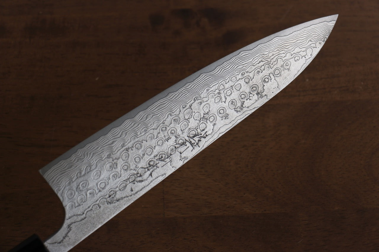 Nao Yamamoto SG2 Damascus Migaki Finished Gyuto 180mm Cherry Wood Handle - Japanny - Best Japanese Knife