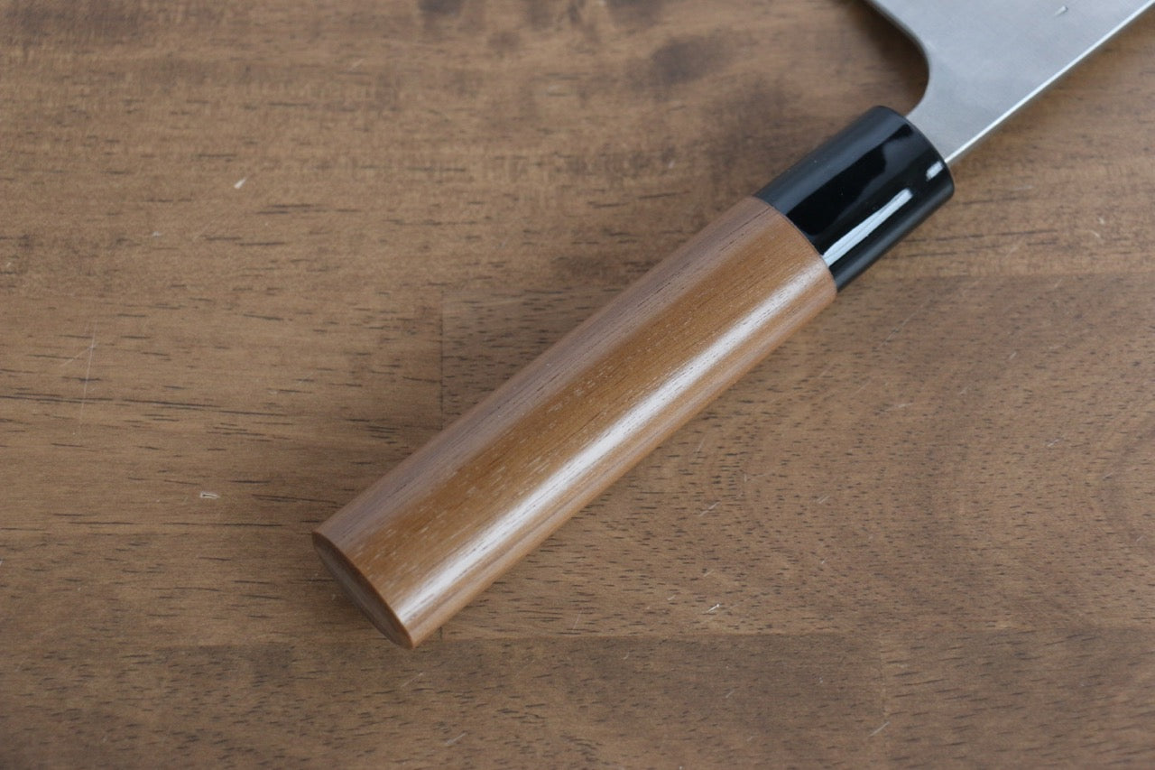 Nao Yamamoto Silver Steel No.3 Nashiji Bunka 180mm Walnut Handle - Japanny - Best Japanese Knife