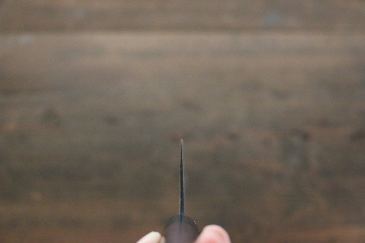 Shungo Ogata White Steel No.2 Kurouchi Damascus Gyuto 240mm Shitan Handle - Japanny - Best Japanese Knife