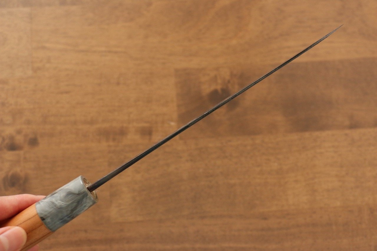 Masakage Masakage Mizu Blue Steel No.2 Black Finished Santoku 165mm with American Cherry Handle - Japanny - Best Japanese Knife