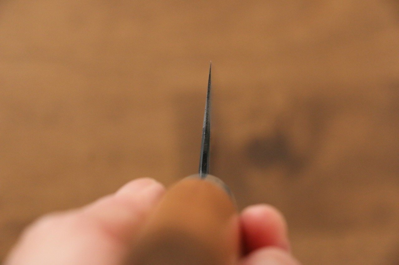 Masakage Masakage Mizu Blue Steel No.2 Black Finished Santoku 165mm with American Cherry Handle - Japanny - Best Japanese Knife