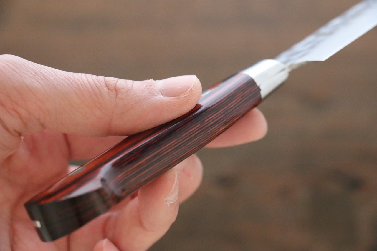 Sakai Takayuki VG10 33 Layer Damascus Sujihiki 240mm, Gyuto 210mm, Santoku 180mm & Petty 120mm Set - Japanny - Best Japanese Knife