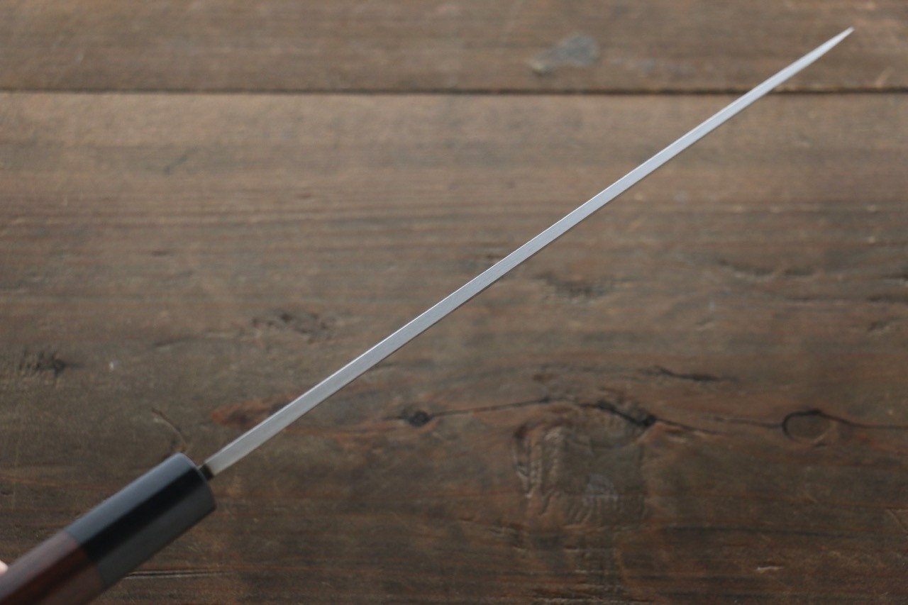 Hideo Kitaoka Blue Steel No.2 Damascus Yanagiba 210mm Shitan Handle - Japanny - Best Japanese Knife